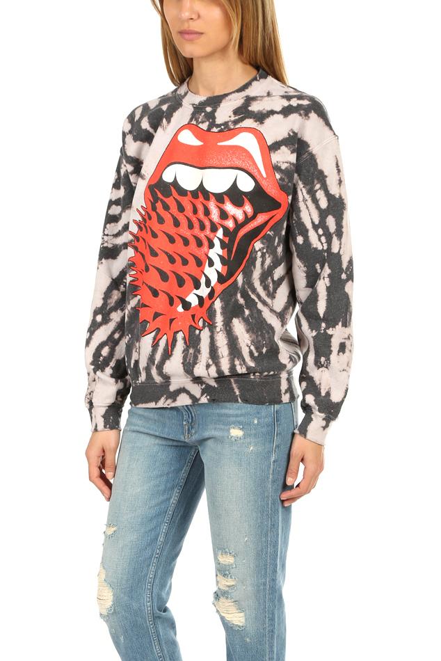 tie dye rolling stones sweatshirt