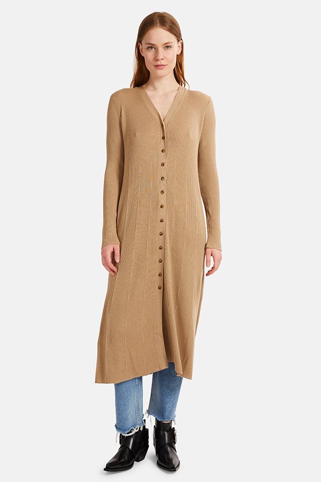 light brown cardigan sweater