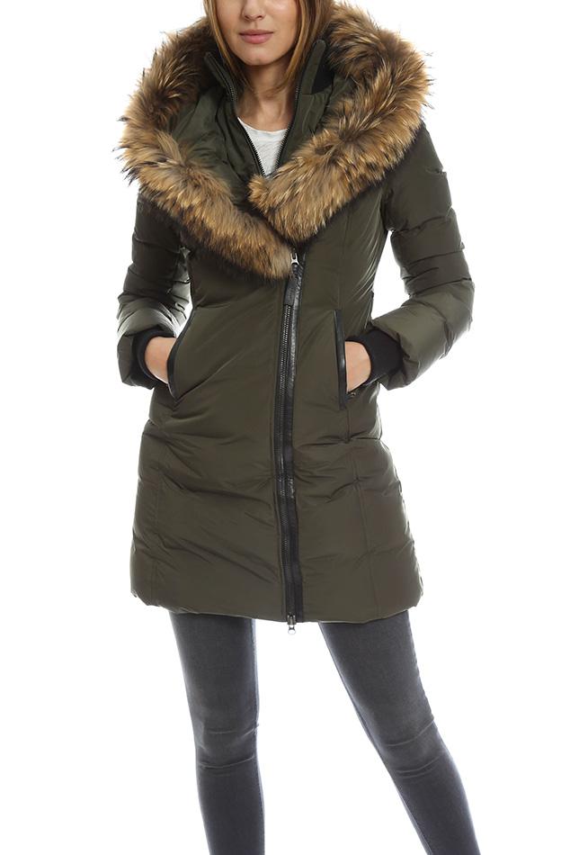 kay lavish fur trim down coat