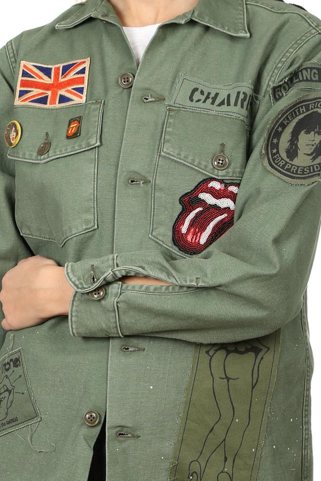 sequin army jacket