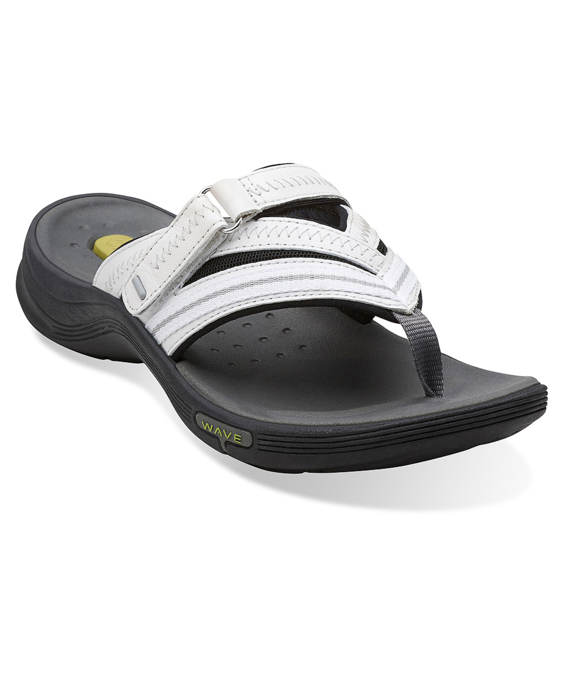 Clarks Women's Wave.coast Sandals in Black (white) | Lyst