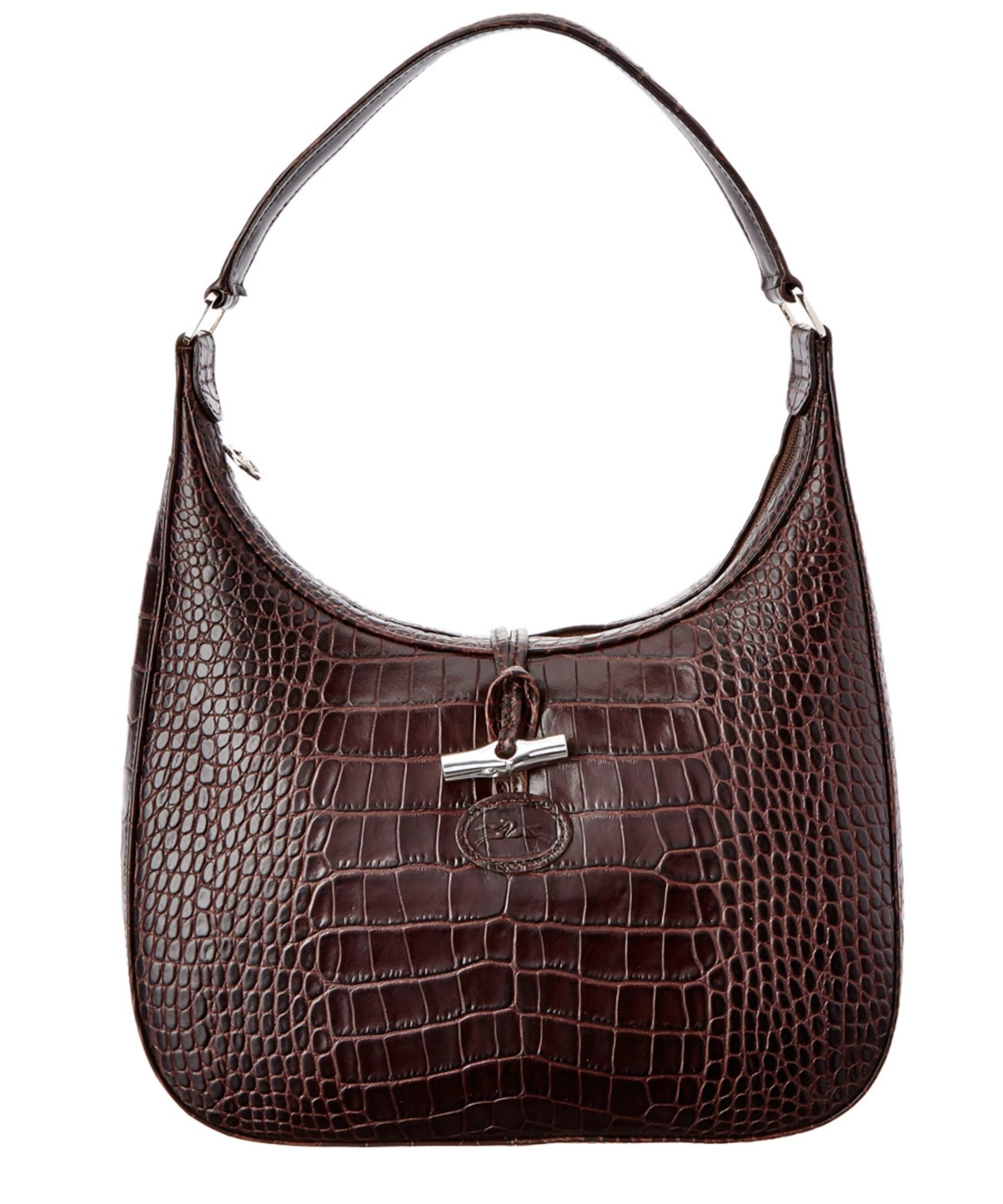 Longchamp Crocodile Embossed Handbags