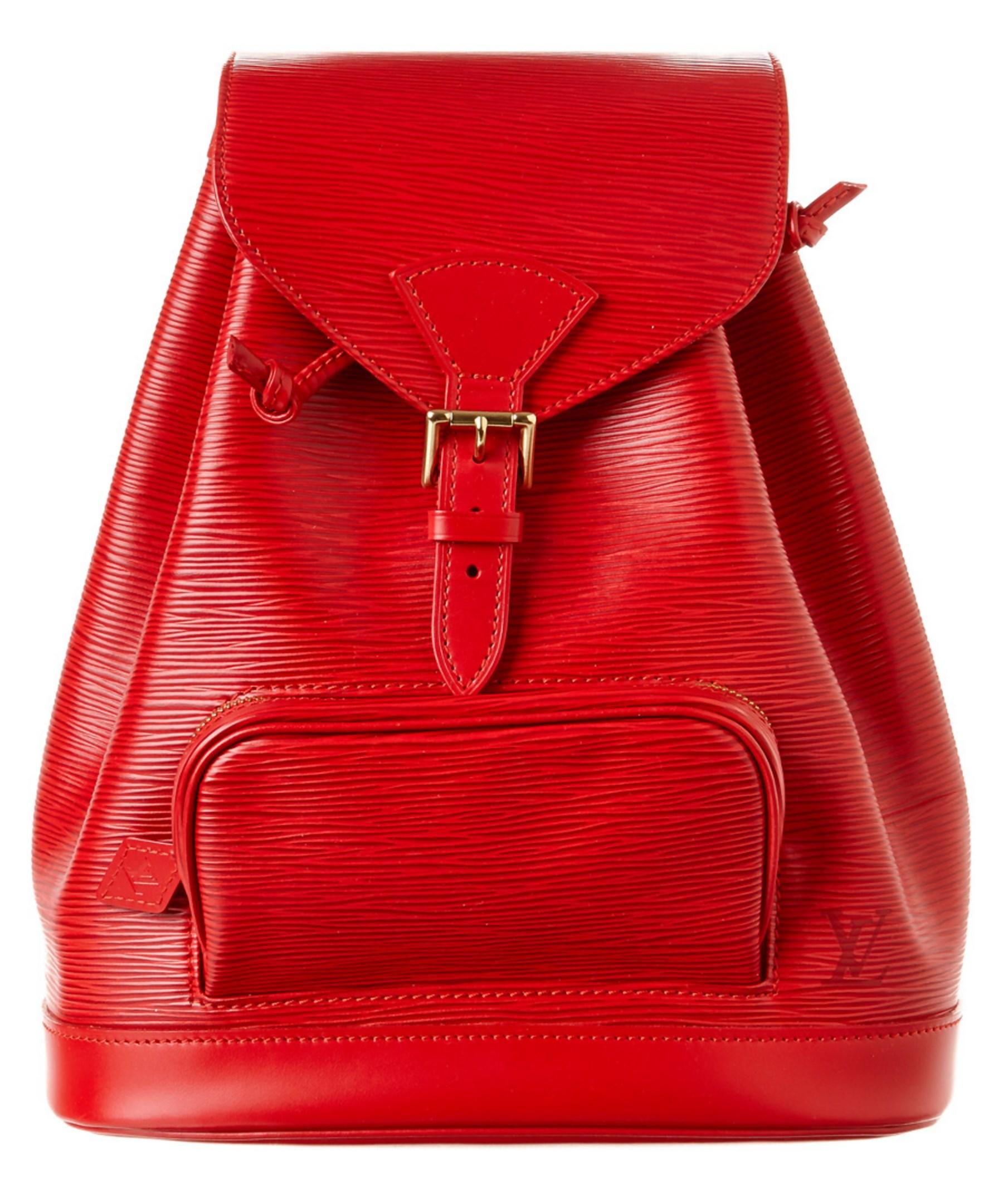 Lyst - Louis Vuitton Red Epi Leather Montsouris Mm Backpack in Red