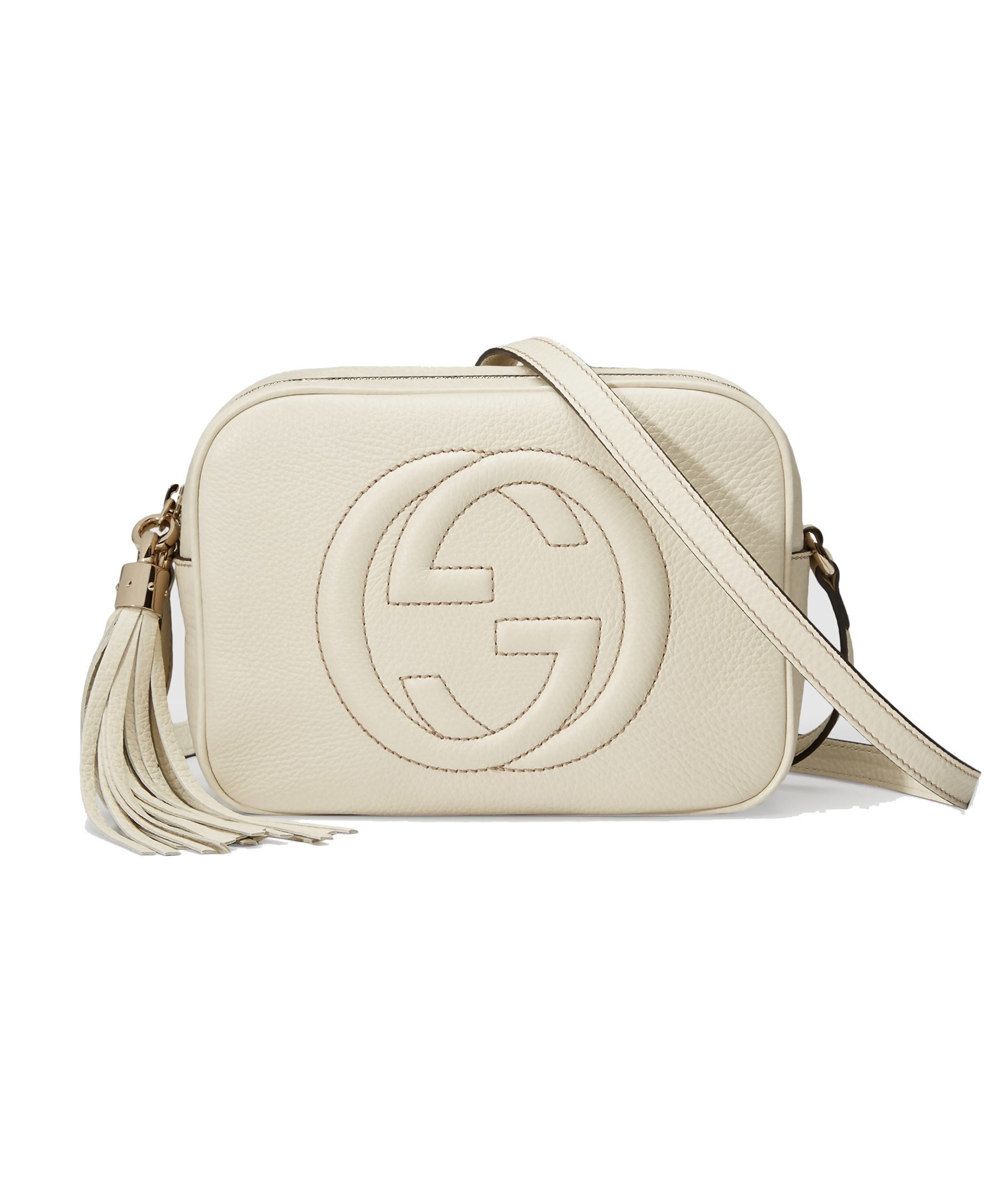 Gucci Soho Leather Disco Bag in White | Lyst