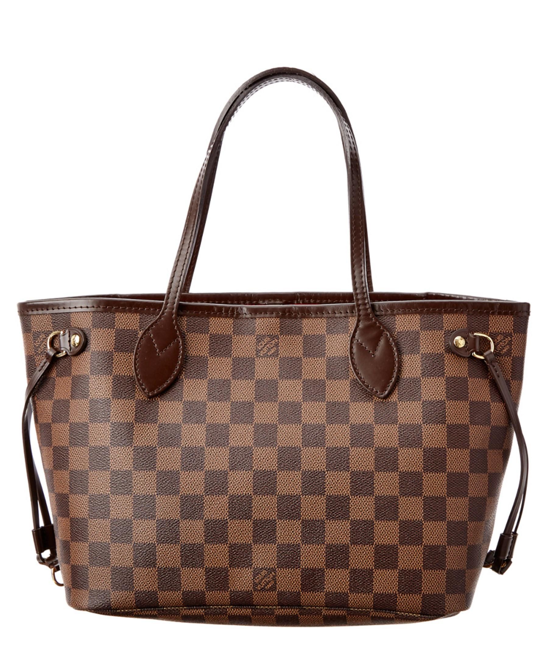 Lyst - Louis Vuitton Damier Ebene Canvas Neverfull Pm in Brown