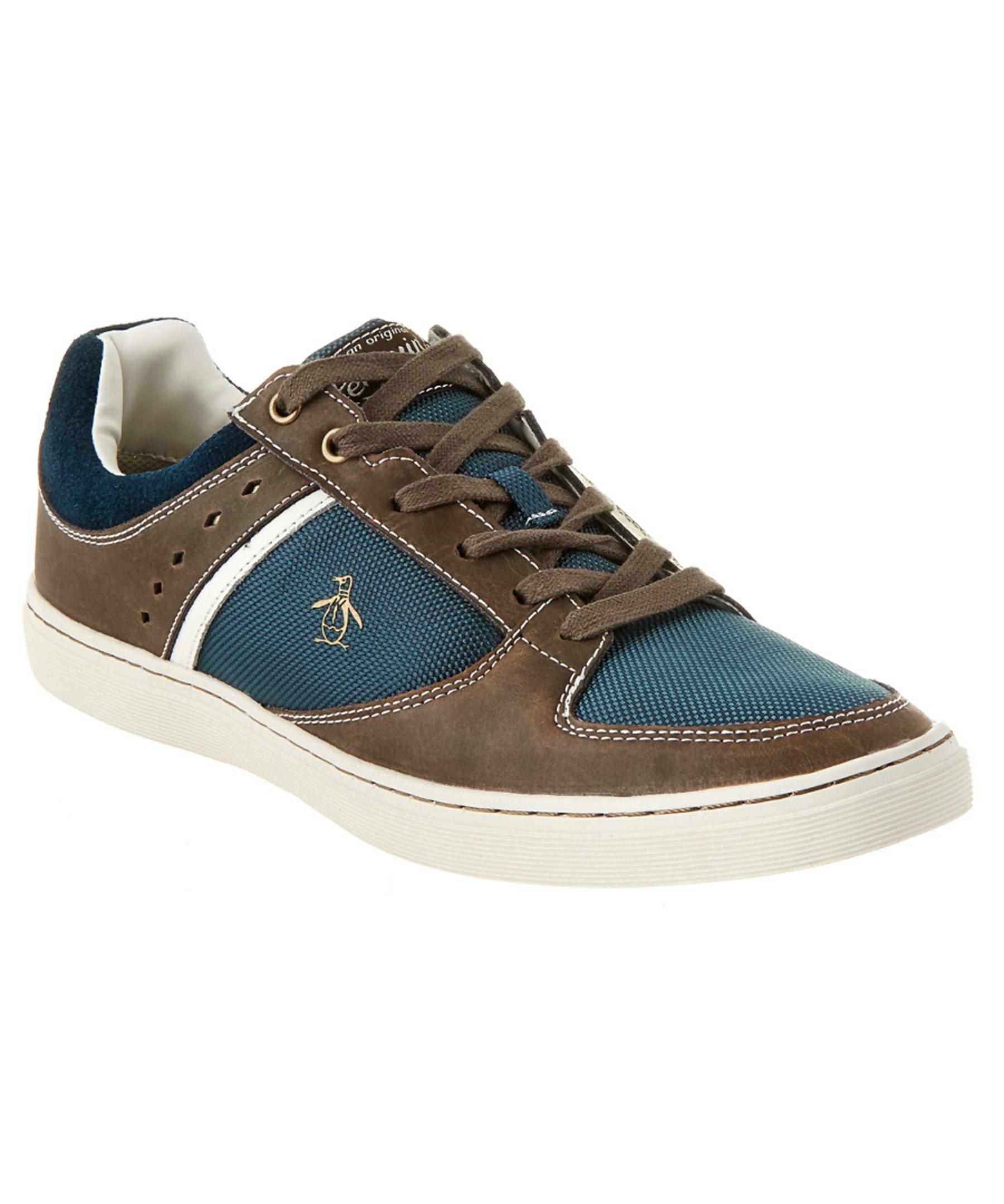 penguin sneakers original penguin flash leather sneaker in blue for lyst penguin sneakers original penguin flash leather sneaker in blue for lyst