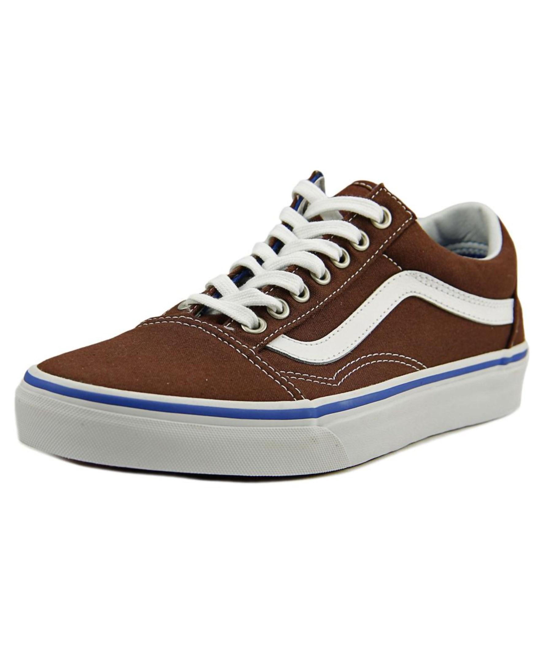 Vans Old Skool (brite) Men Round Toe Canvas Brown Sneakers in Brown for