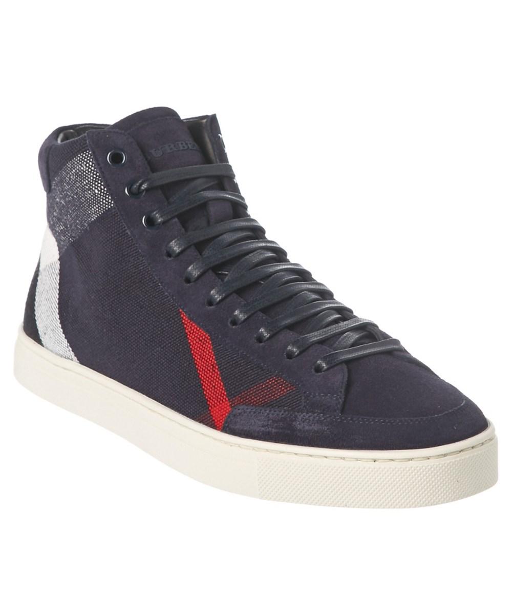 blue burberry trainers