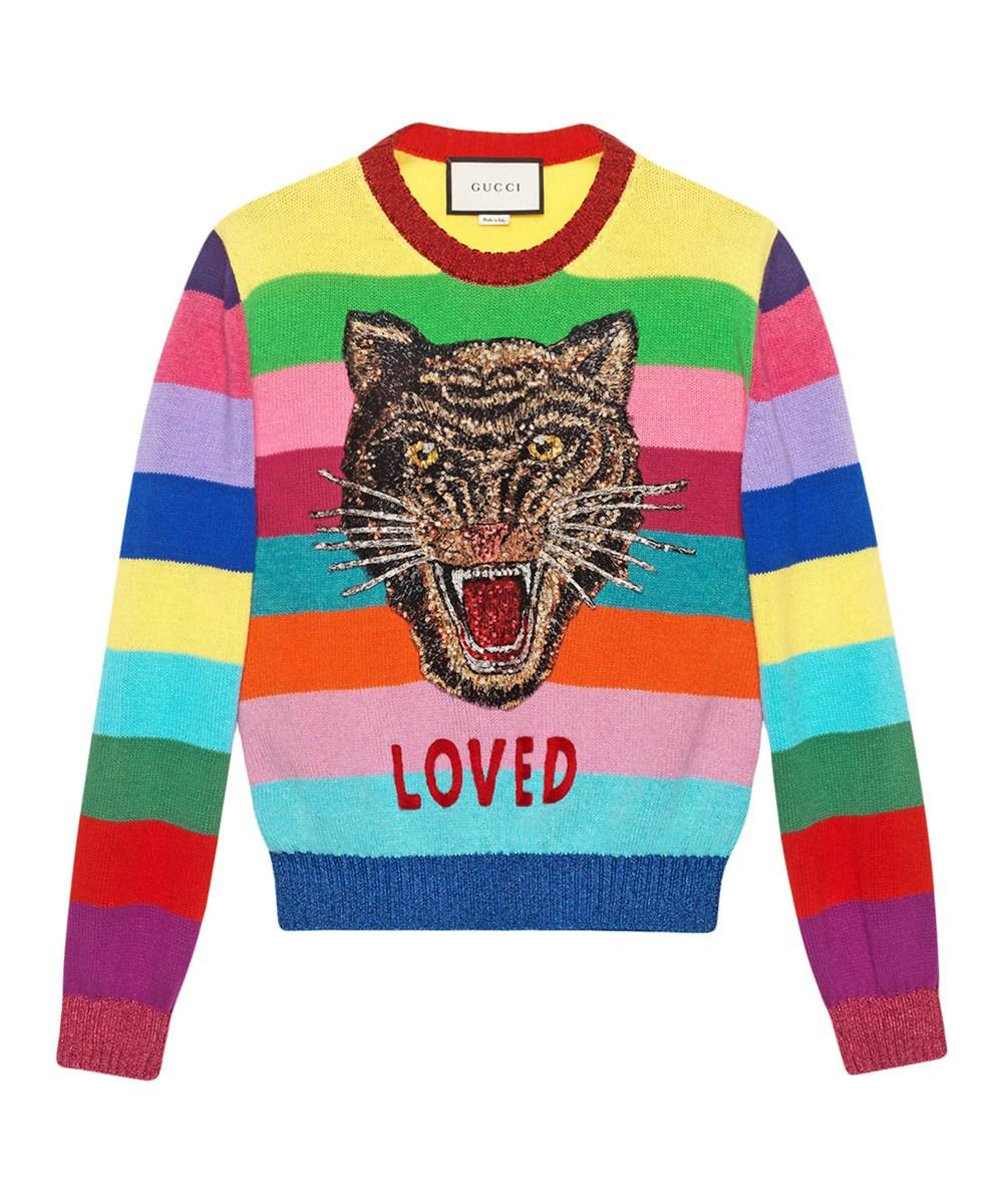 Gucci Loved Tiger Motif Sweater | Lyst