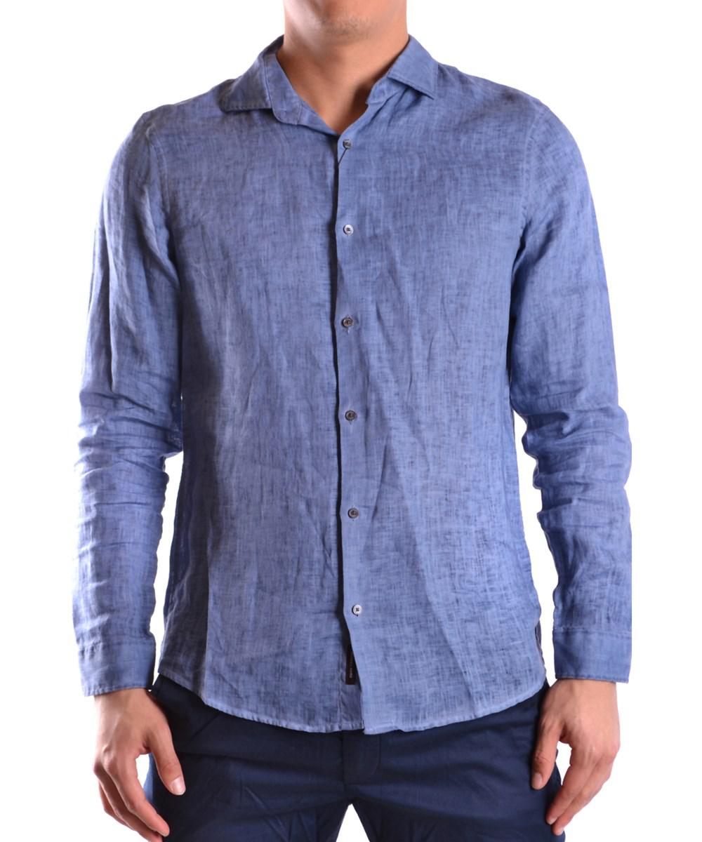 Lyst - Michael Kors Men's Cs64c9f0wb436 Blue Linen Shirt in Blue for ...
