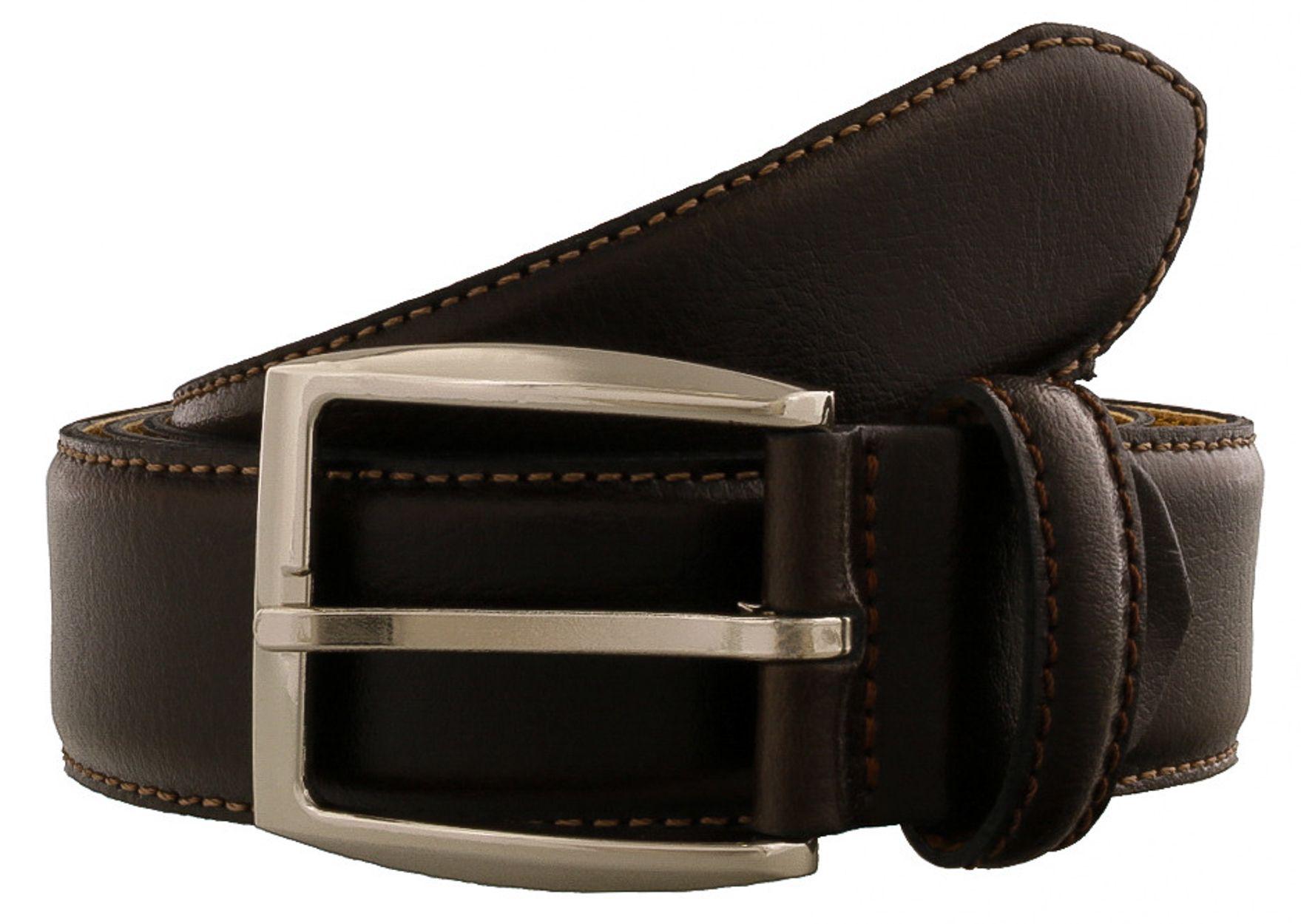 Romeo Gigli C974//35S T.MORO Dark Brown Leather Adjustable Mens Belt
