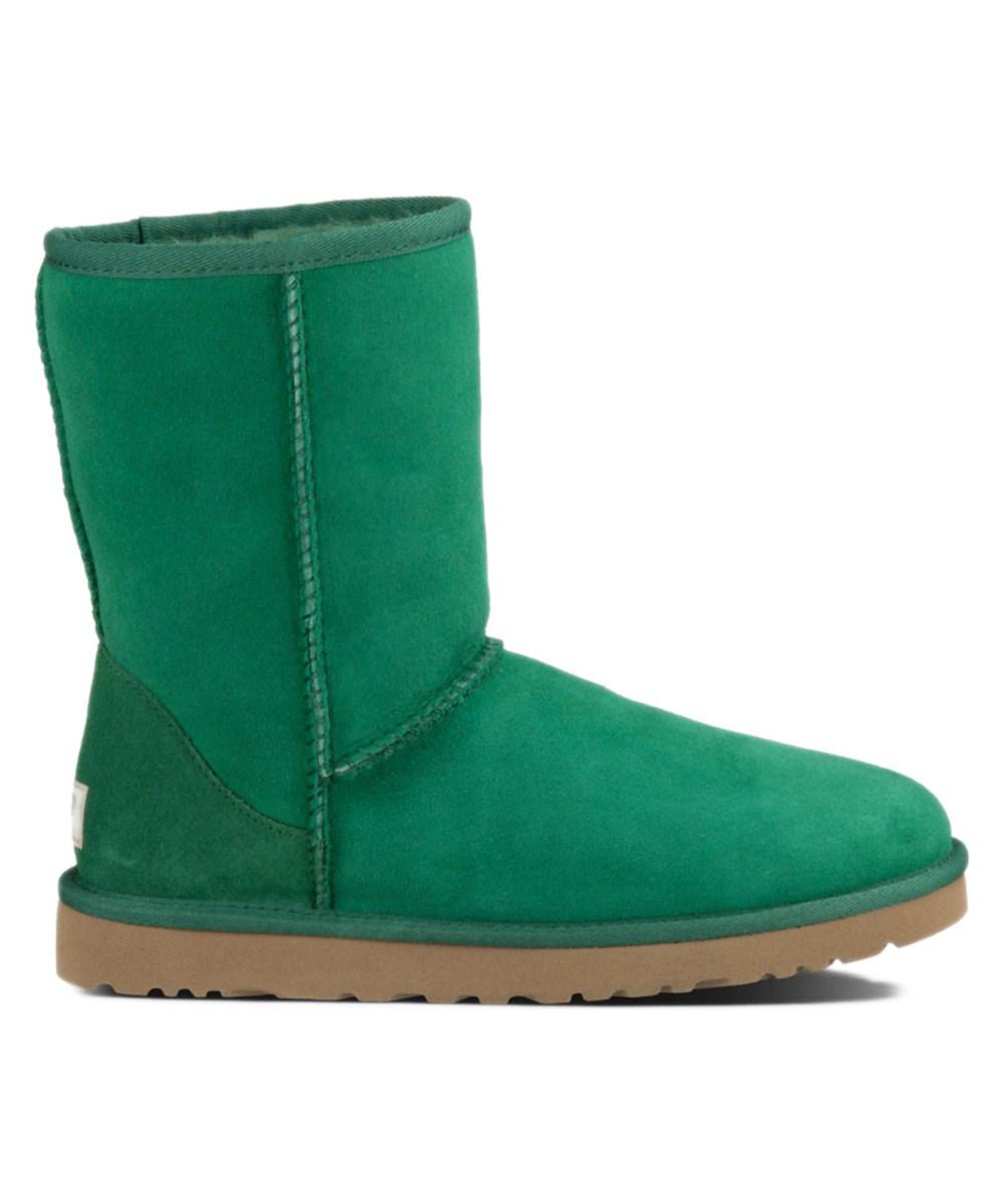green sheepskin boots