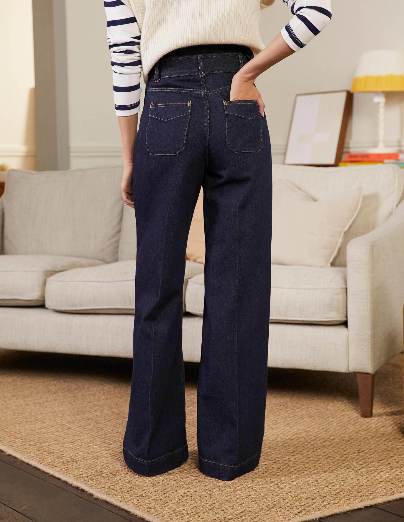 Boden Denim Paperbag Wide Leg Jeans in 