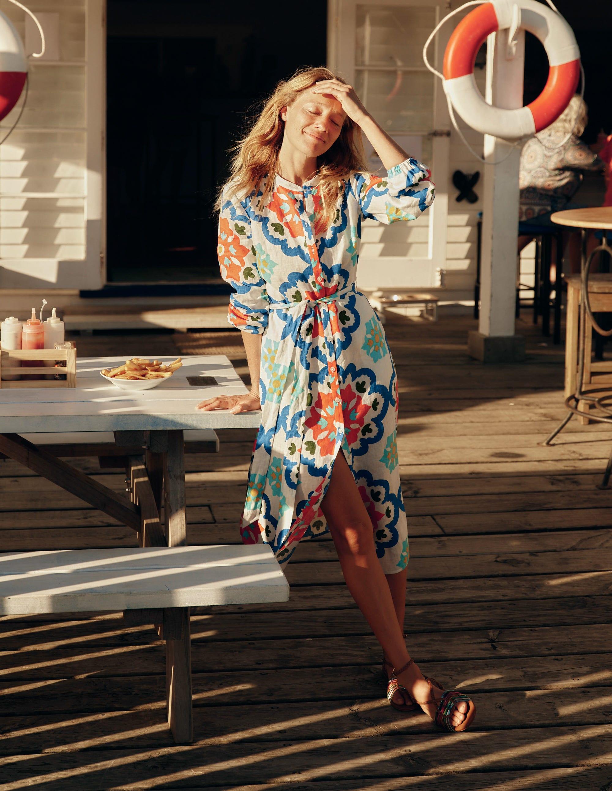 boden jena jersey shirt dress BODEN Jena Jersey Shirt Dress