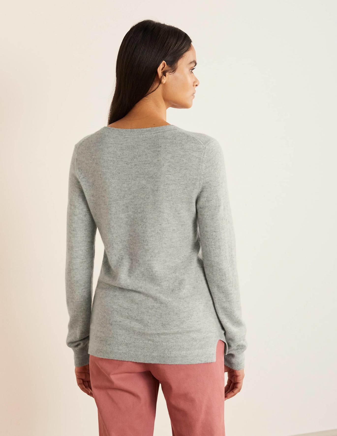 Boden Cashmere Crew Neck Sweater Melange in Grey (Gray) Lyst