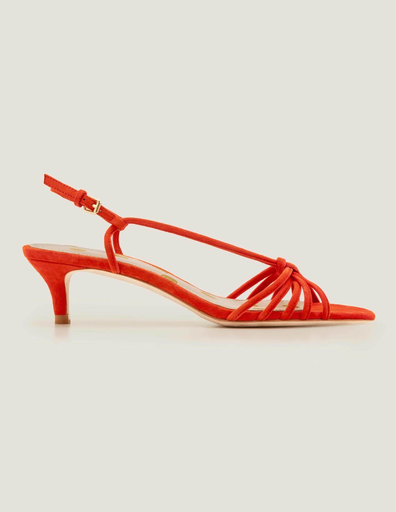 orange slingbacks