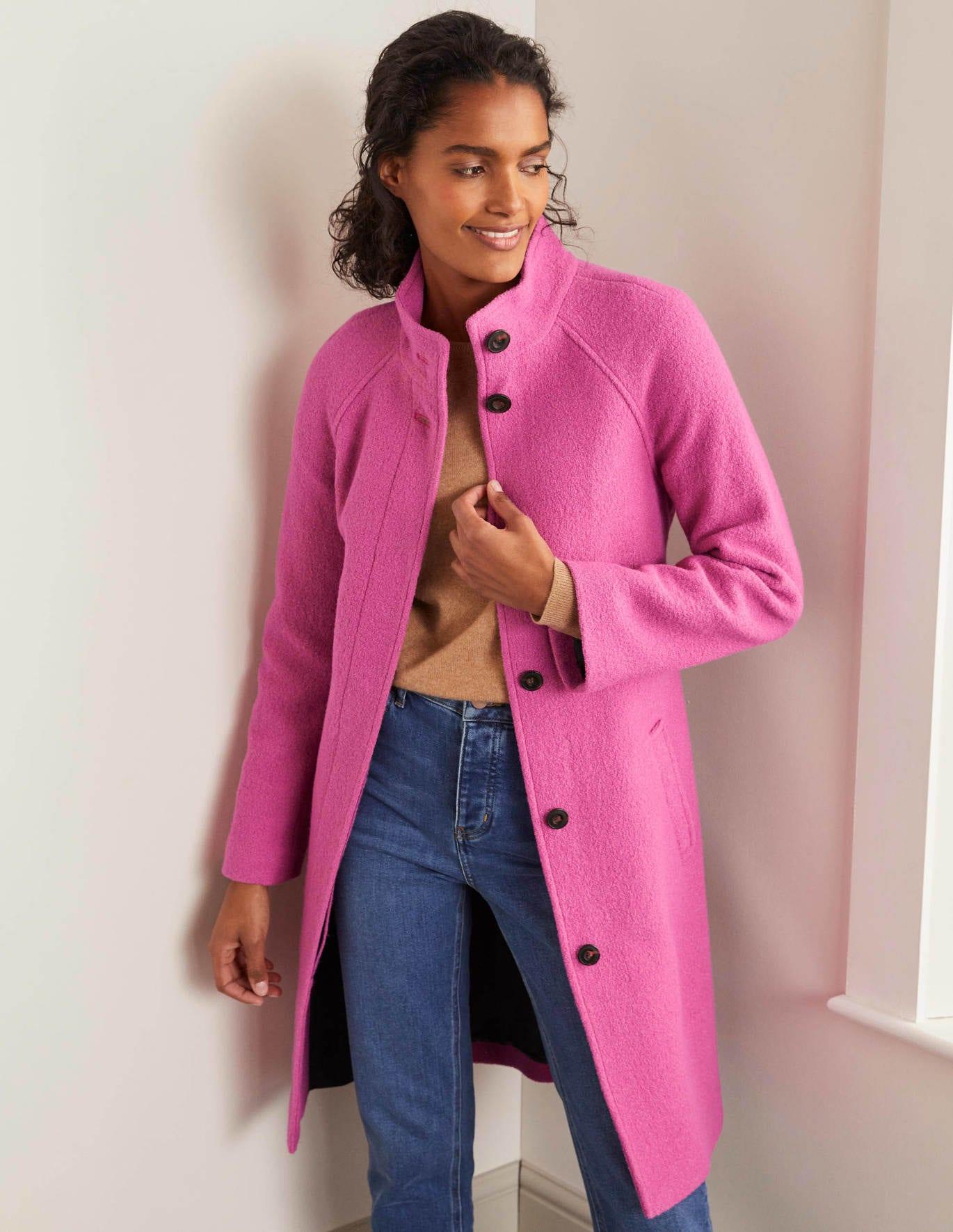 Boden Wool Cartwright Coat Berry Sorbet in Pink - Lyst