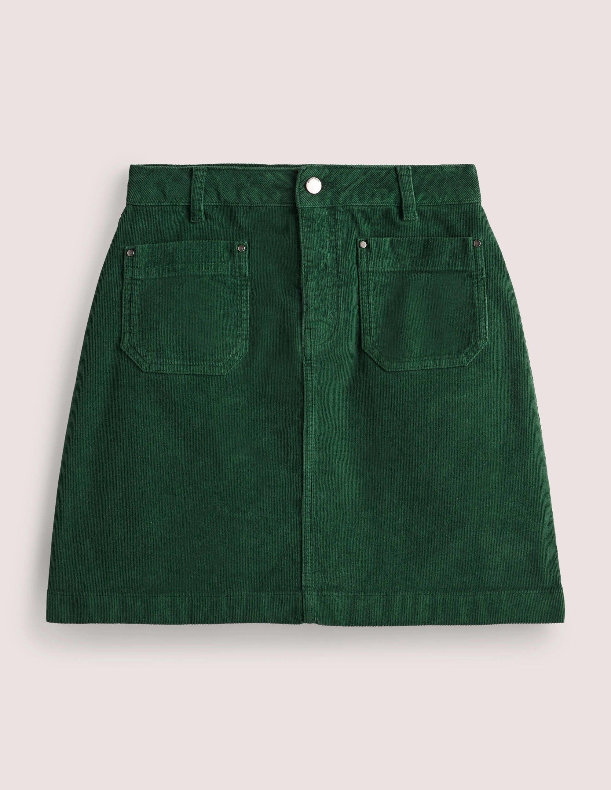 Boden Corduroy Mini Skirt in Green