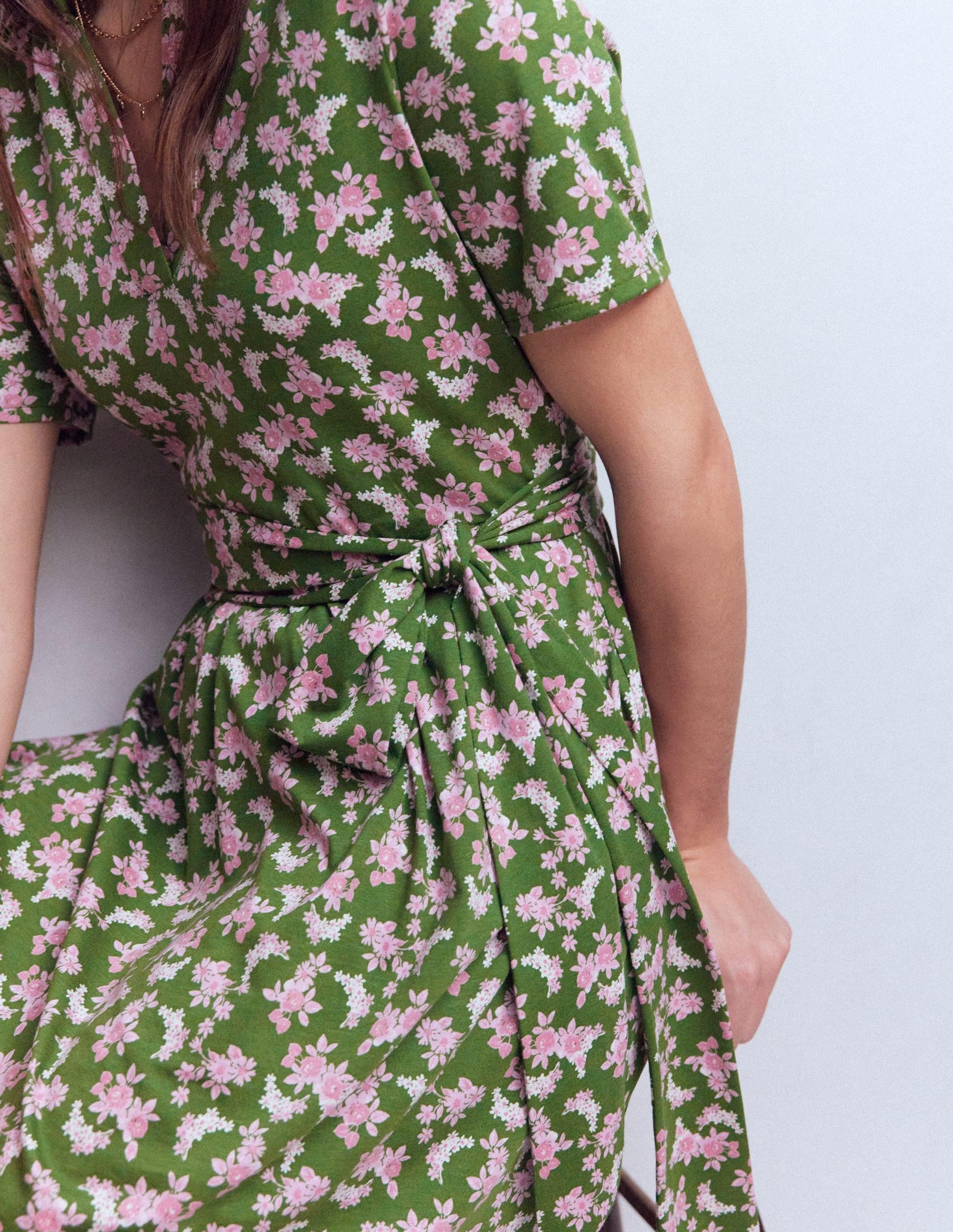 Boden Daisy Flippy Jersey Dress in Green | Lyst UK