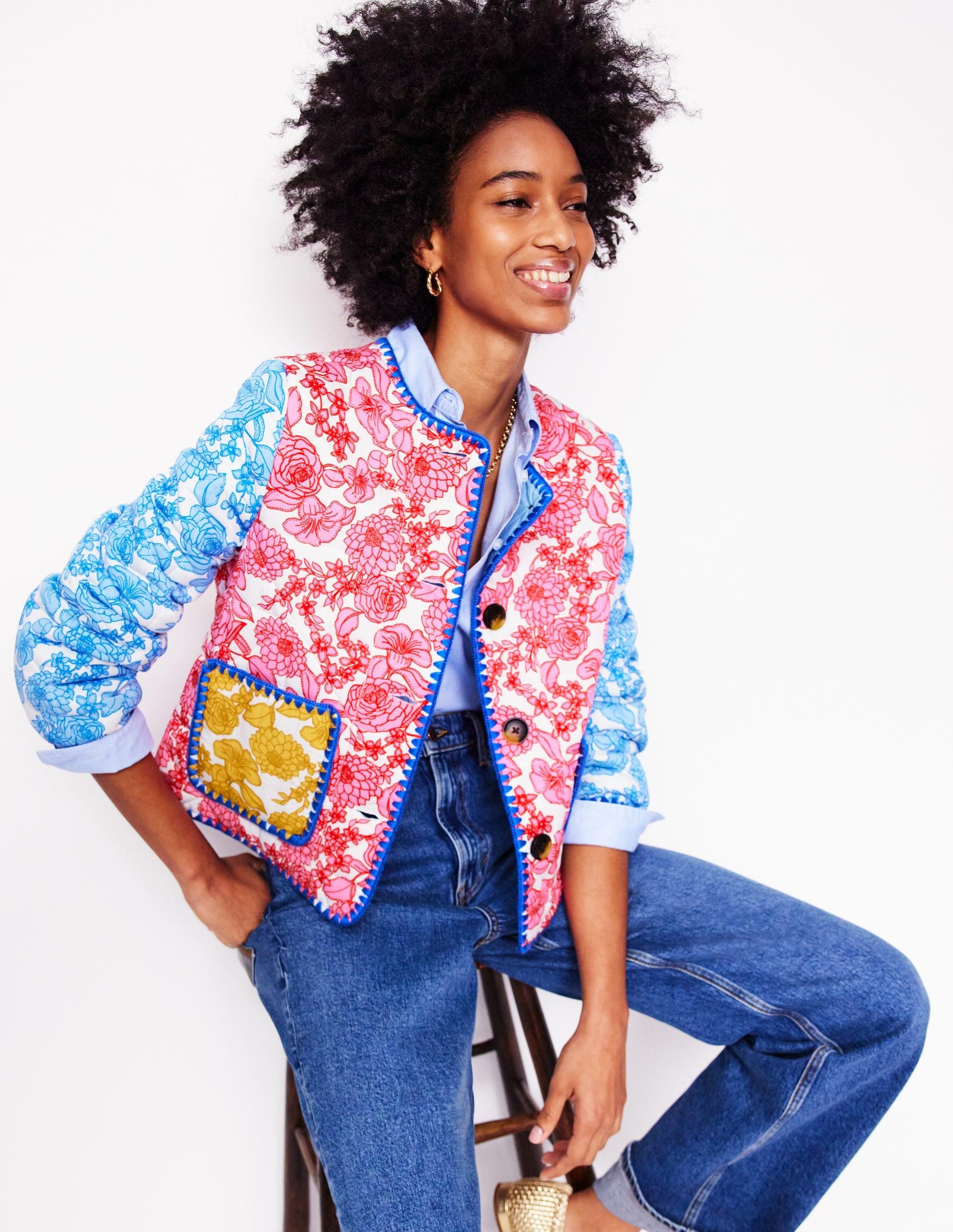 Boden Chelsea Quilted Jacket in Blue | Lyst