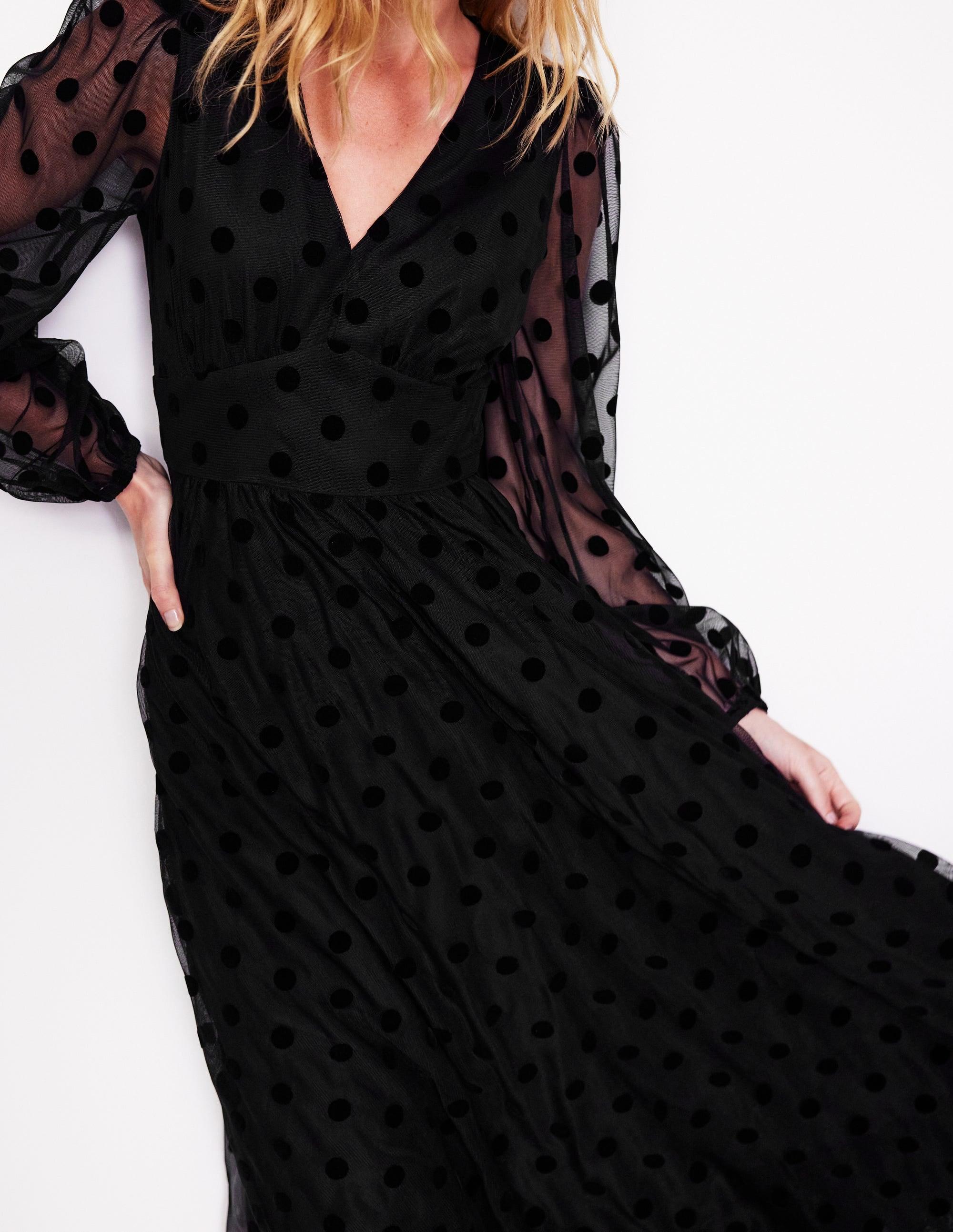 Boden Christina Tulle Midi Dress, Spots in Black | Lyst UK Boden Christina Tulle Midi Dress, Spots in Black | Lyst UK