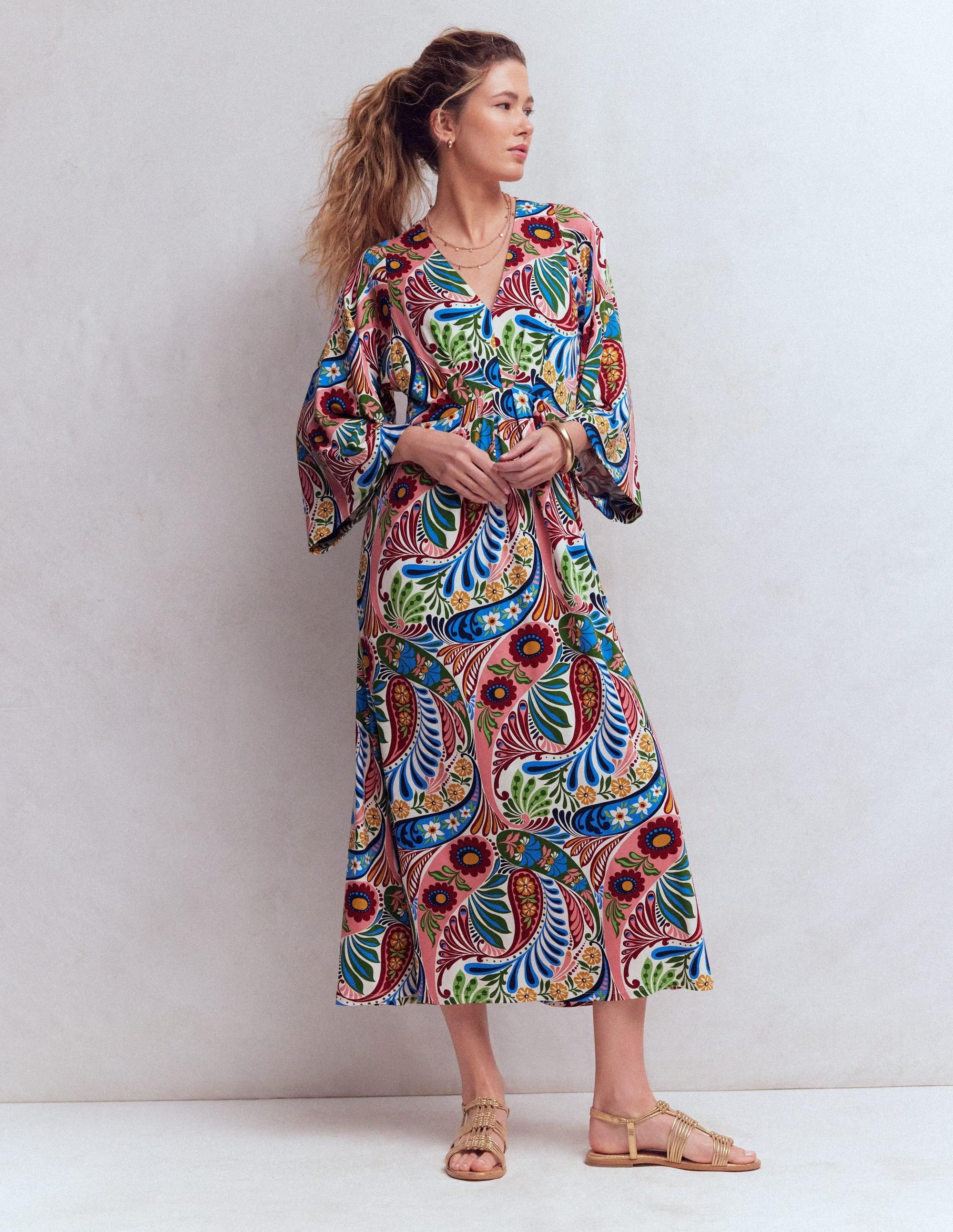 boden maxi wrap dress BODEN Tiered Wrap Jersey Maxi Dress