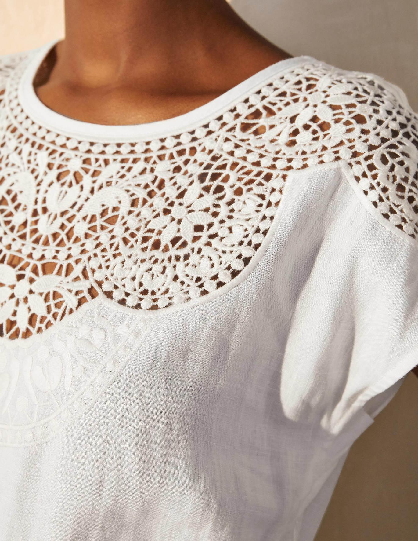Boden Fleur Embroidered Linen Dress in 
