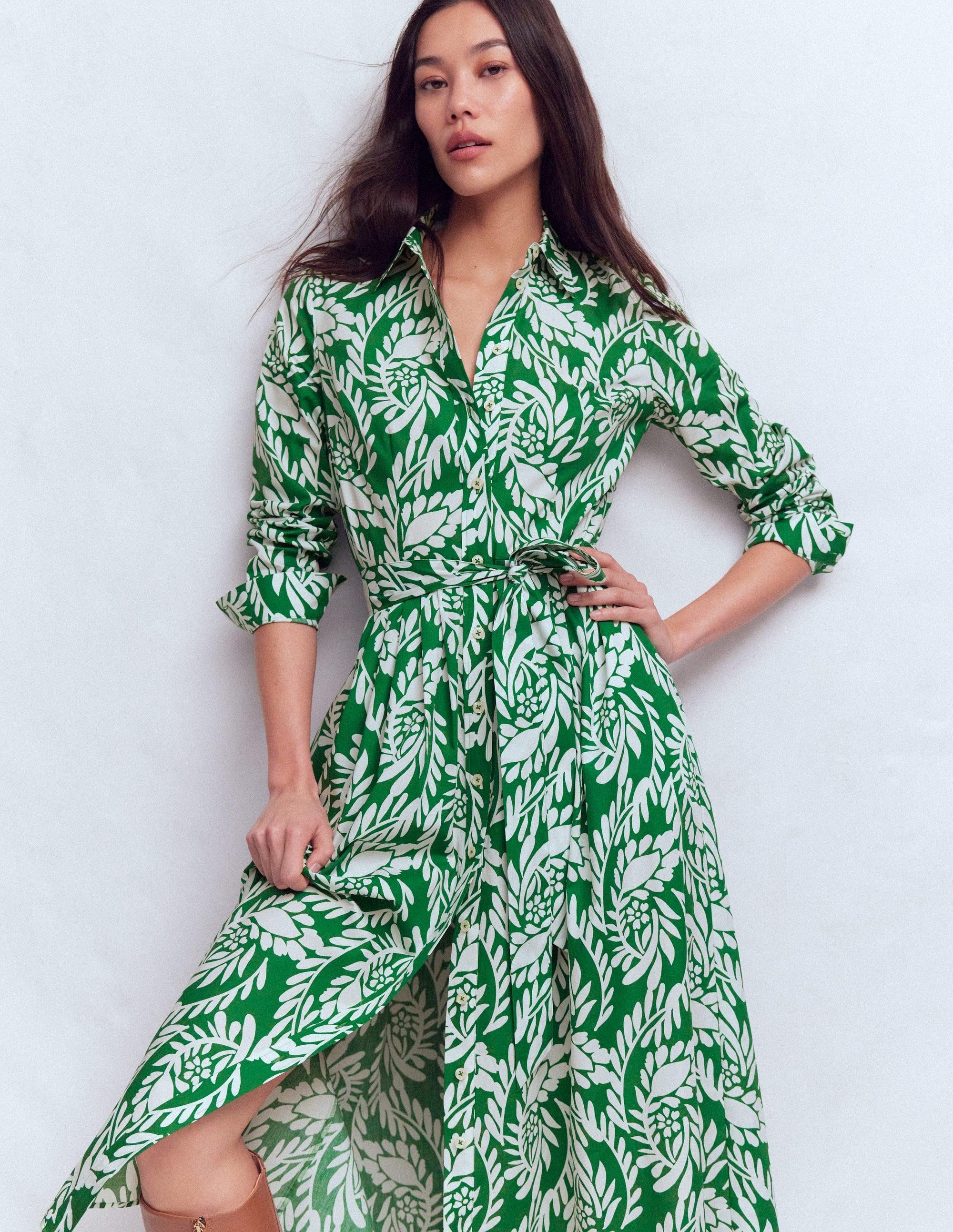 Boden Alexa Long Sleeve Midi Dress Fresh, Scattered Vine in Green | Lyst Boden Alexa Long Sleeve Midi Dress Fresh, Scattered Vine in Green | Lyst