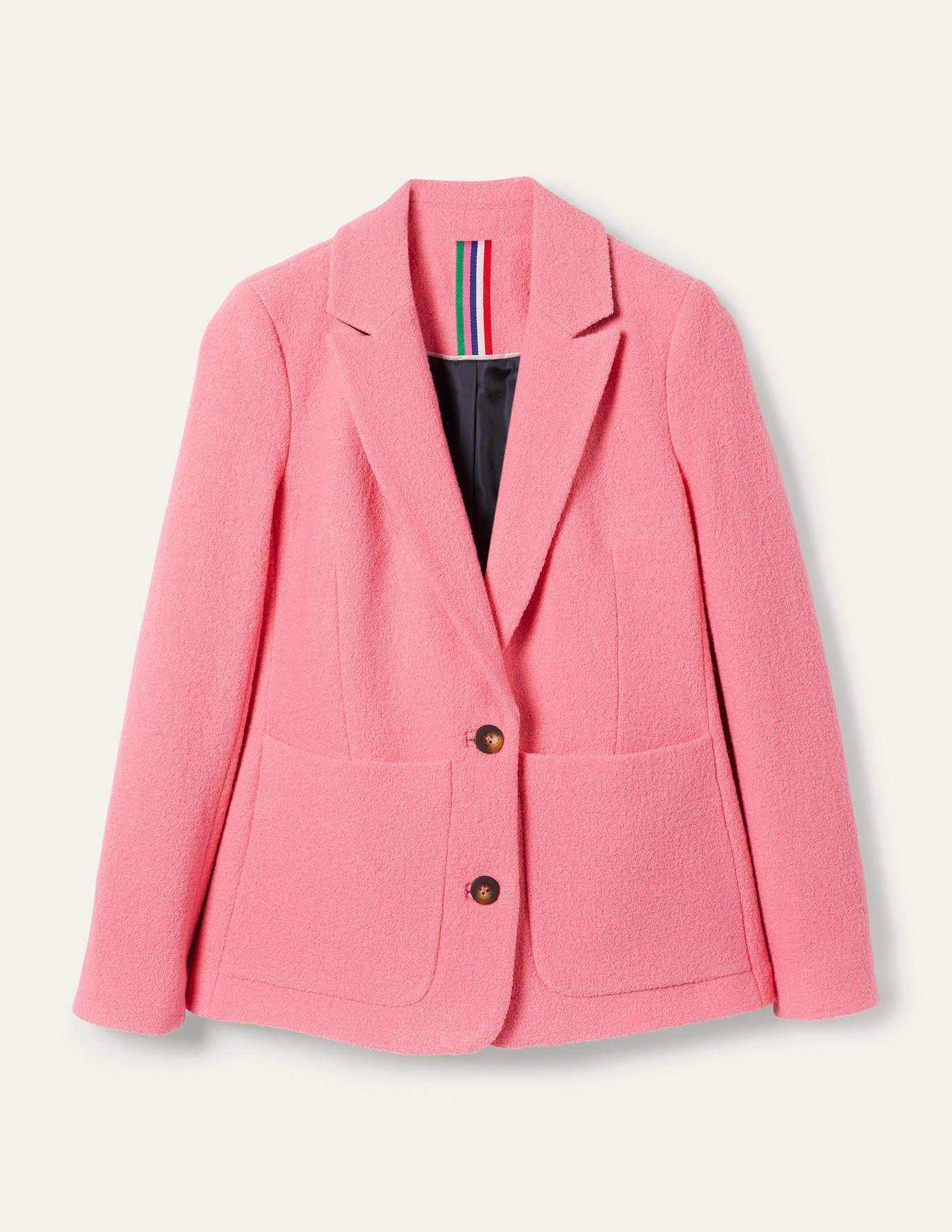 Boden Bella Textured Wool Blazer in Pink | Lyst