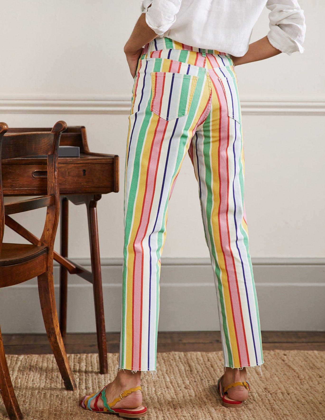 Boden Relaxed Straight Jeans Rainbow Stripe | Lyst