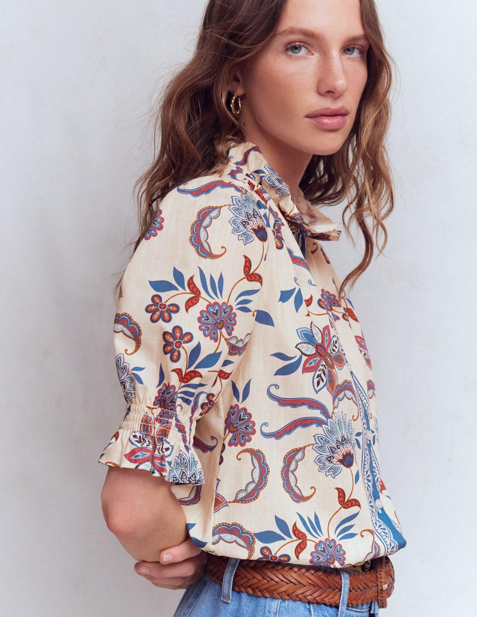 Chemisier Bohème Manches Courtes | Femme Classe