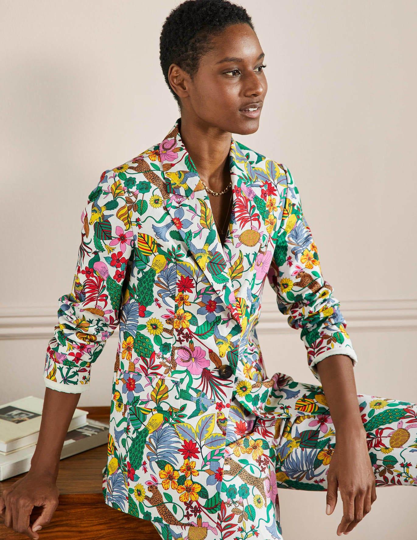 Boden Thea Tailored Linen Blazer 