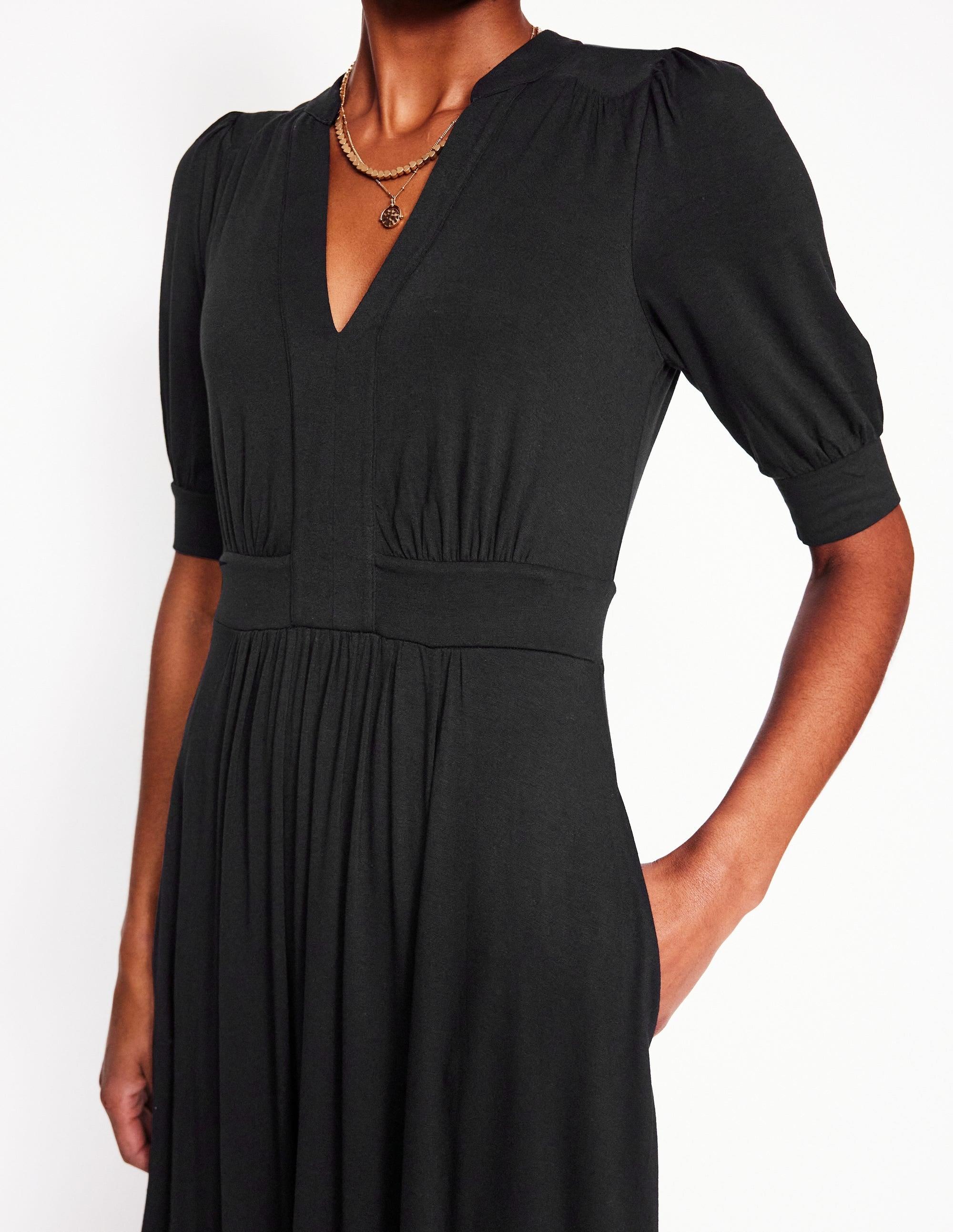 Boden Lily Jersey Midi Tea Dress in Black | Lyst Boden Lily Jersey Midi Tea Dress in Black | Lyst