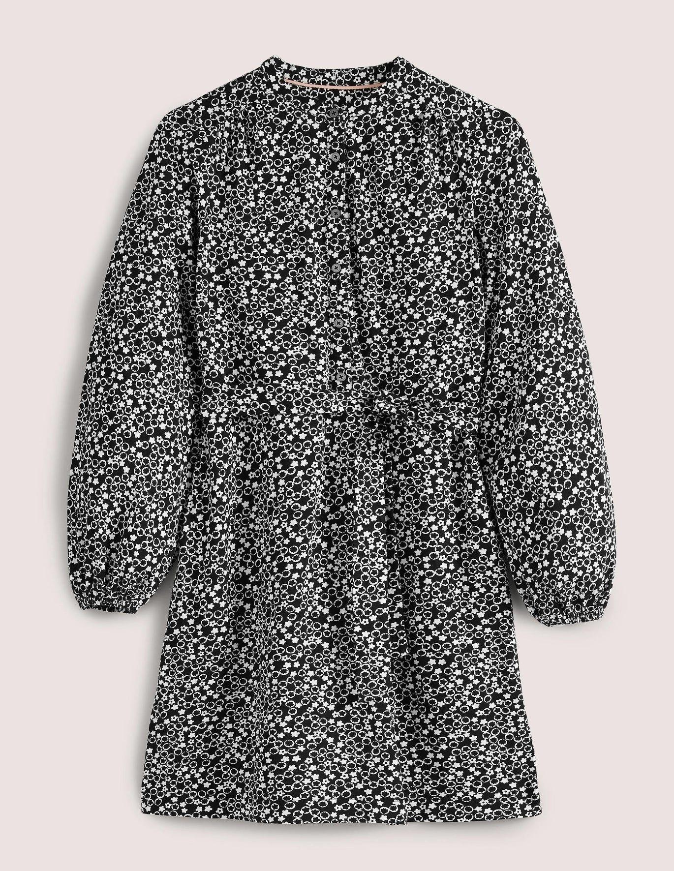 Boden Belted Jersey Shirt Dress in Black (Gray) Lyst