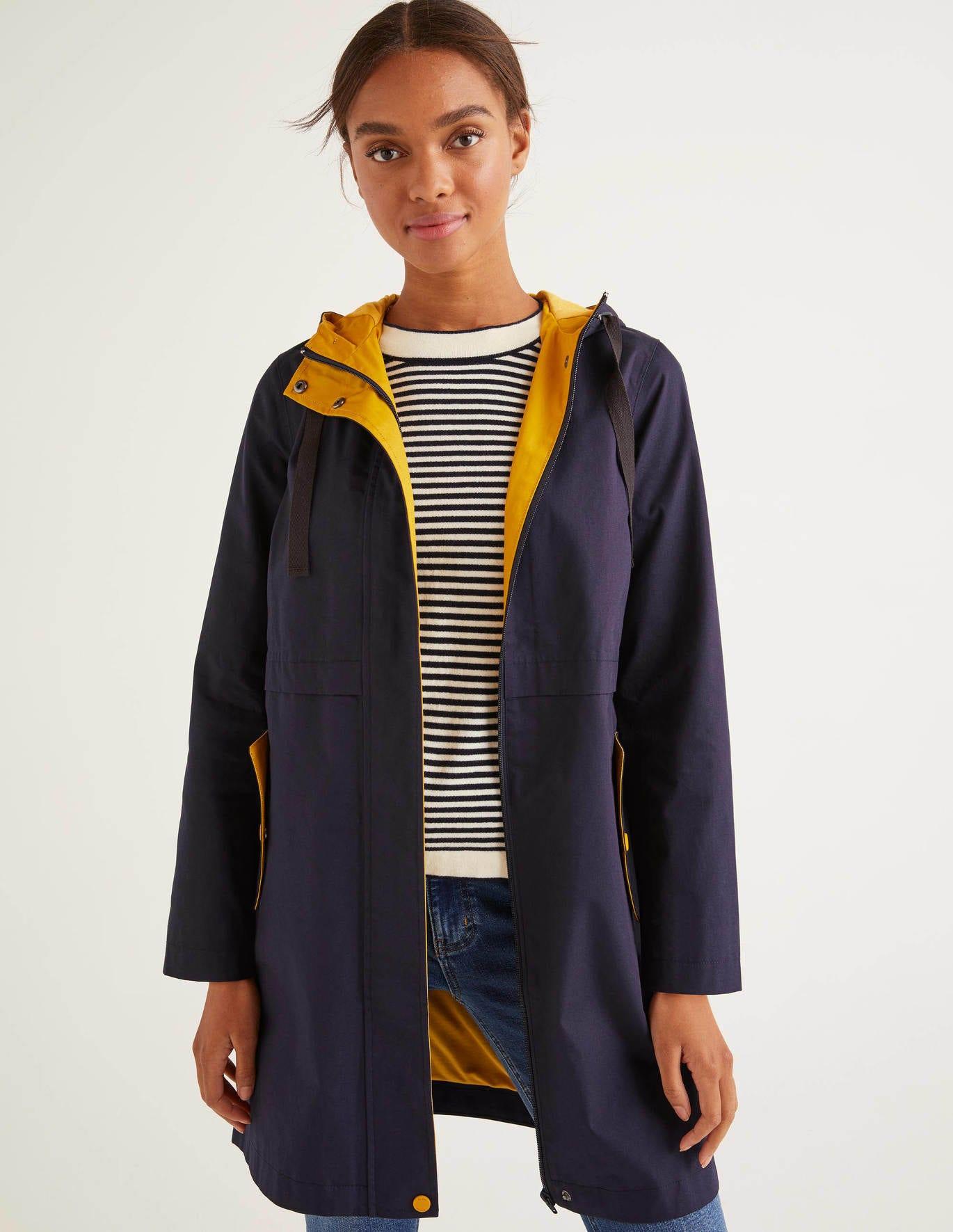 Boden Lawrence Waterproof Raincoat Navy in Blue Lyst