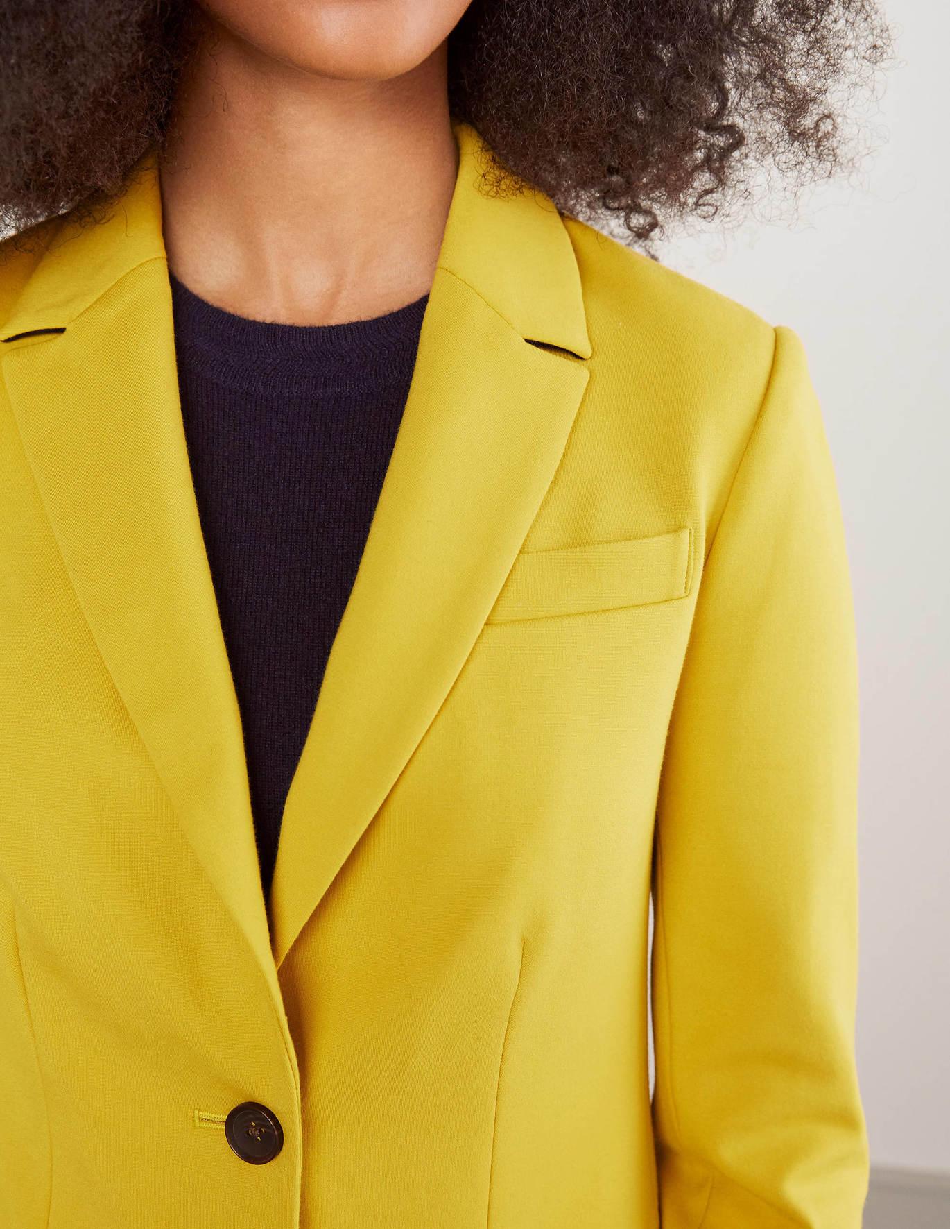 Boden Stretch Jersey Blazer Chartreuse 