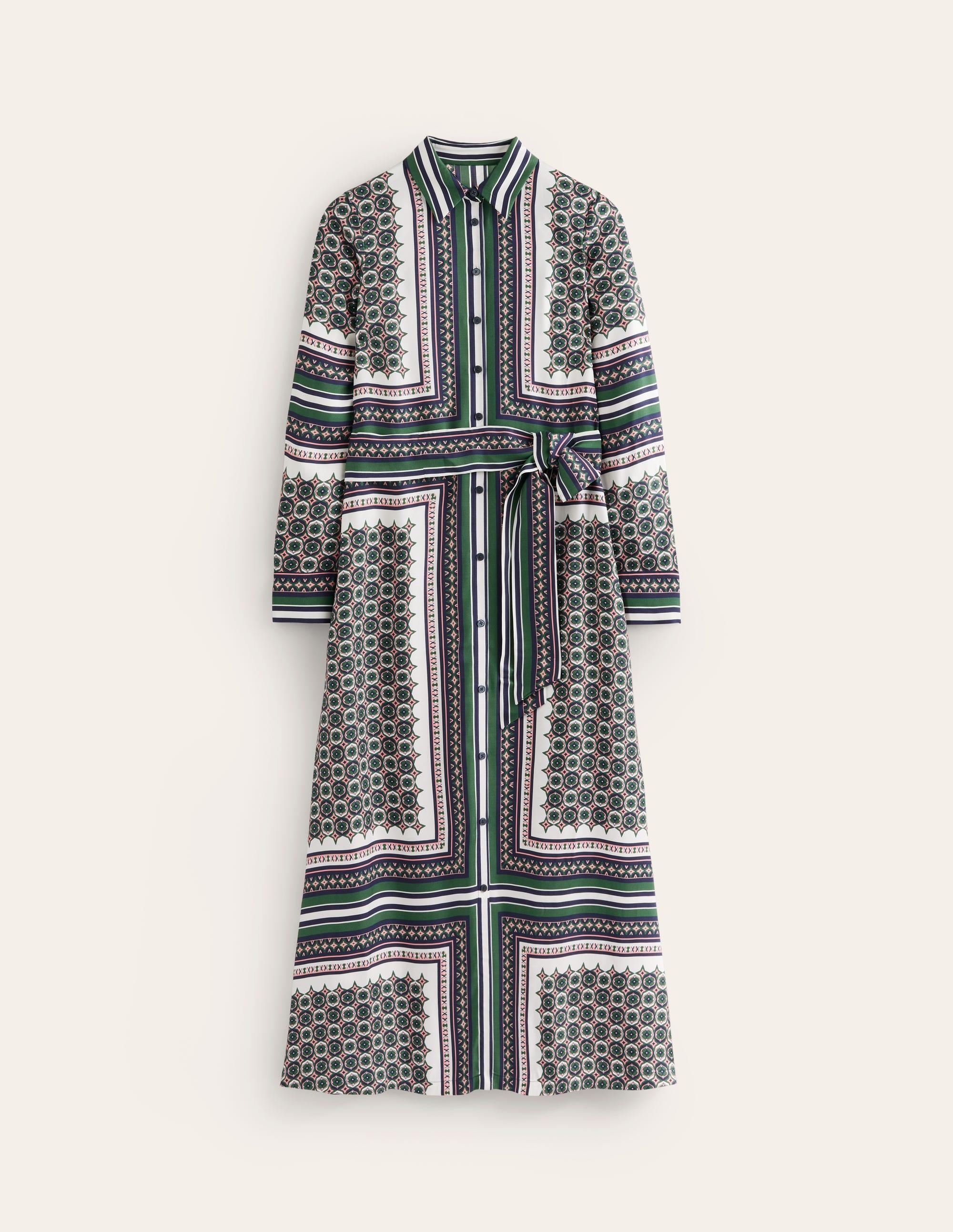 Robe Chemise A Imprime Foulard Femme Boden en coloris Blanc Lyst