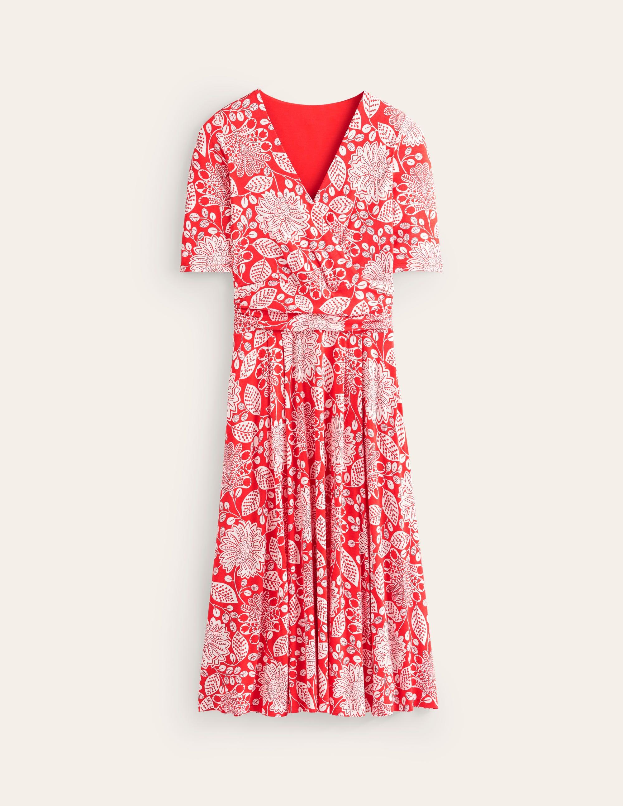 Boden Kassidy Jersey Midi Dress in Red Lyst UK
