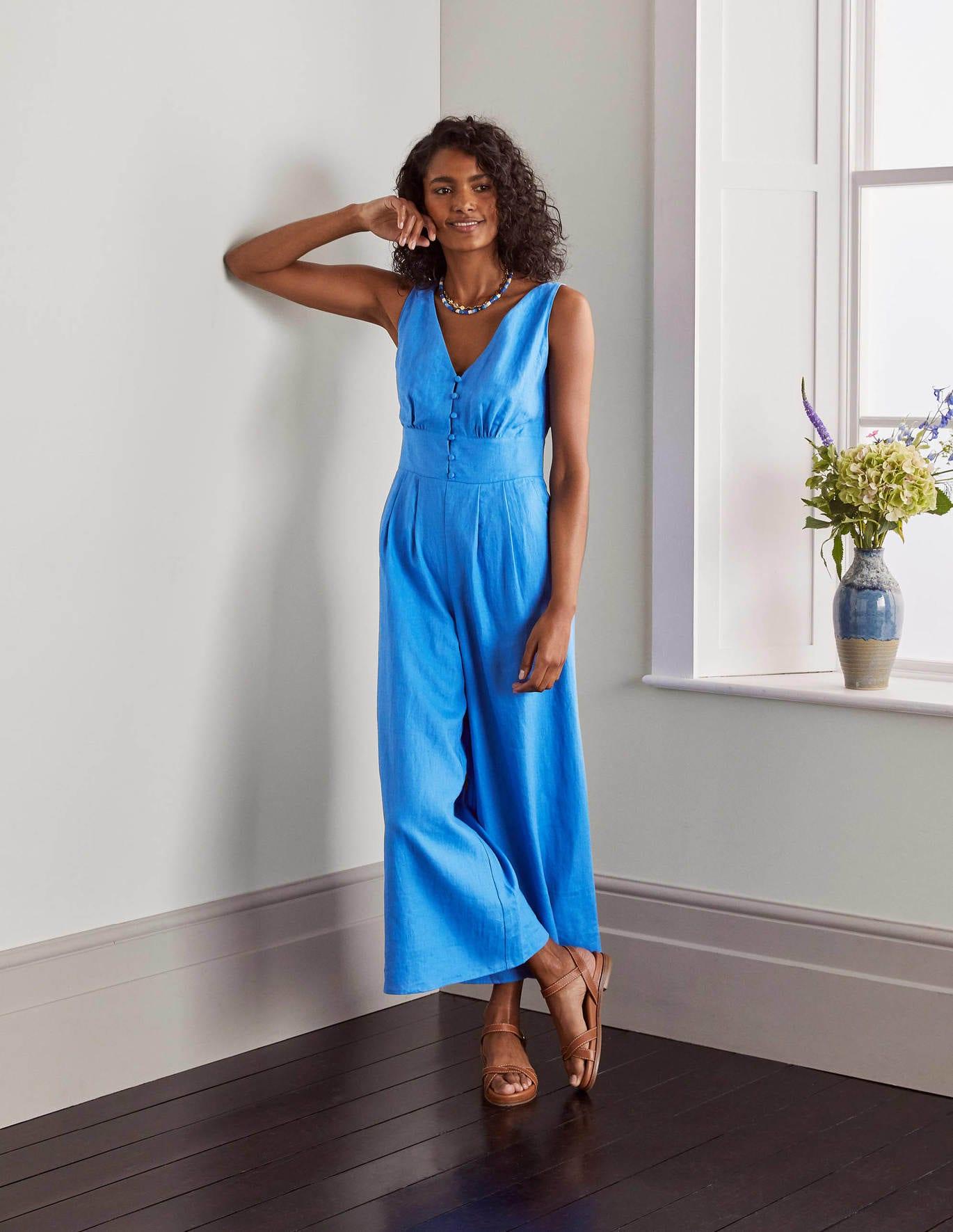 Boden blue jumpsuit Clearance
