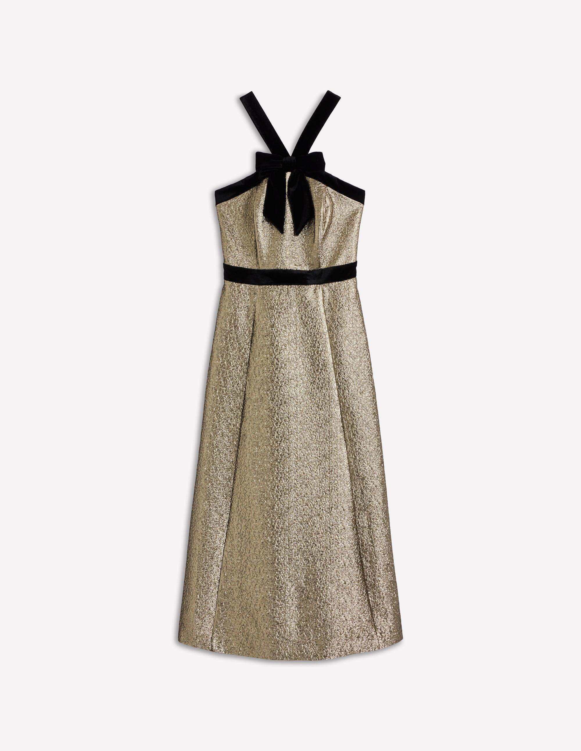 Boden Halter Fit & Flare Dress in Black | Lyst
