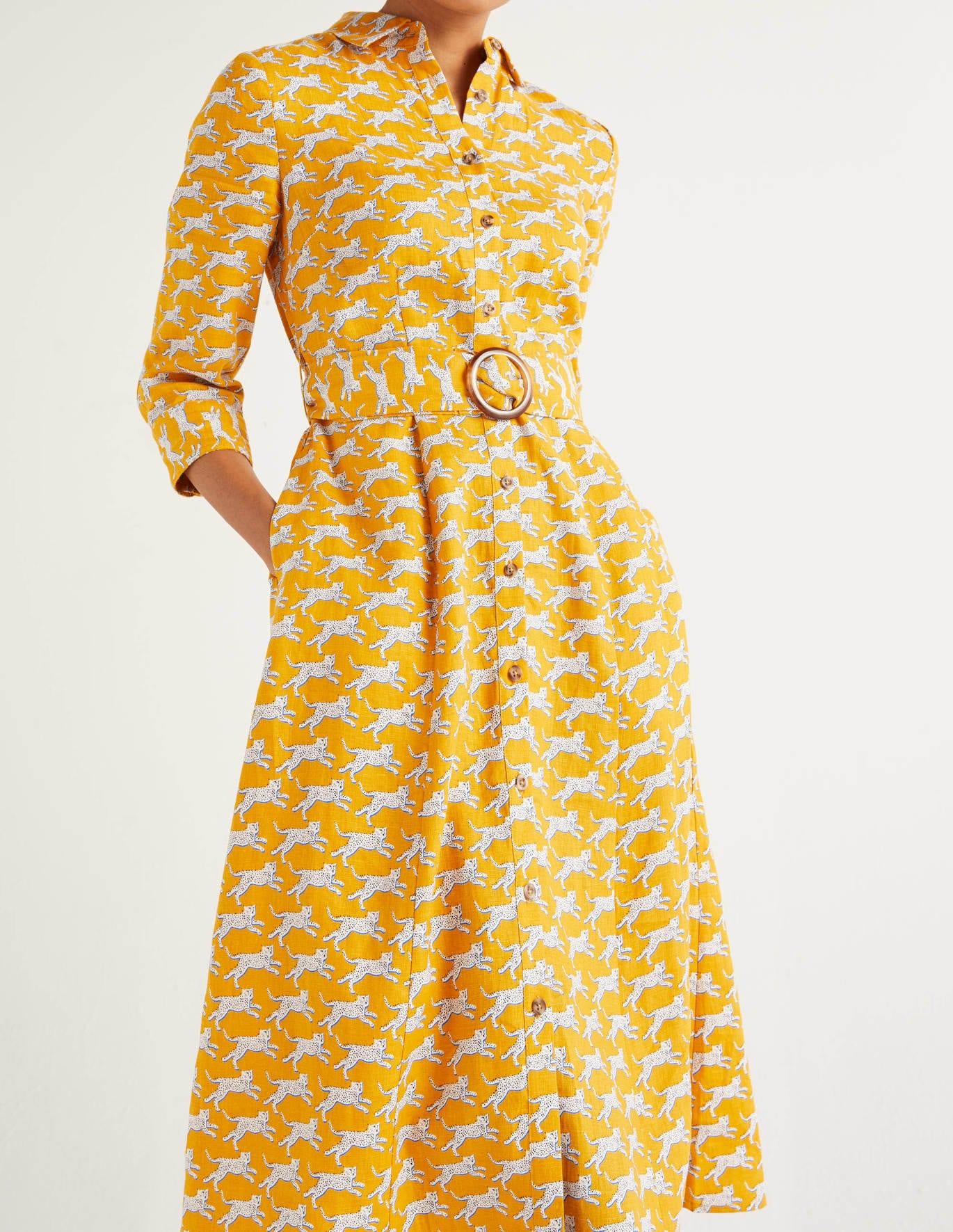 boden yellow spot dress