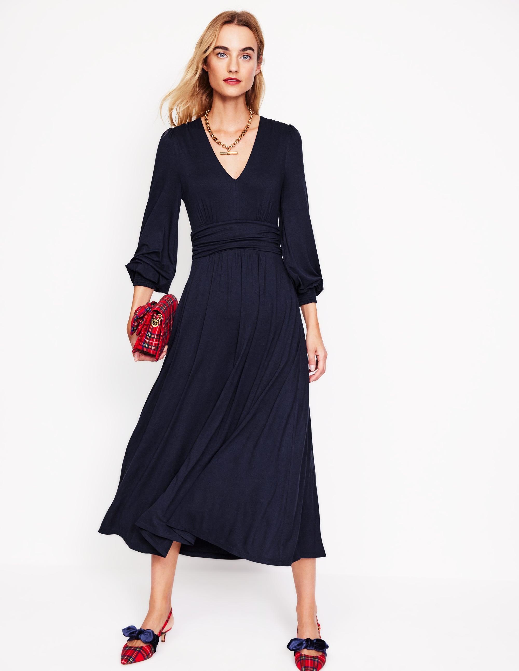 daphne jersey maxi dress Boden in Blue silver grey mini dresses