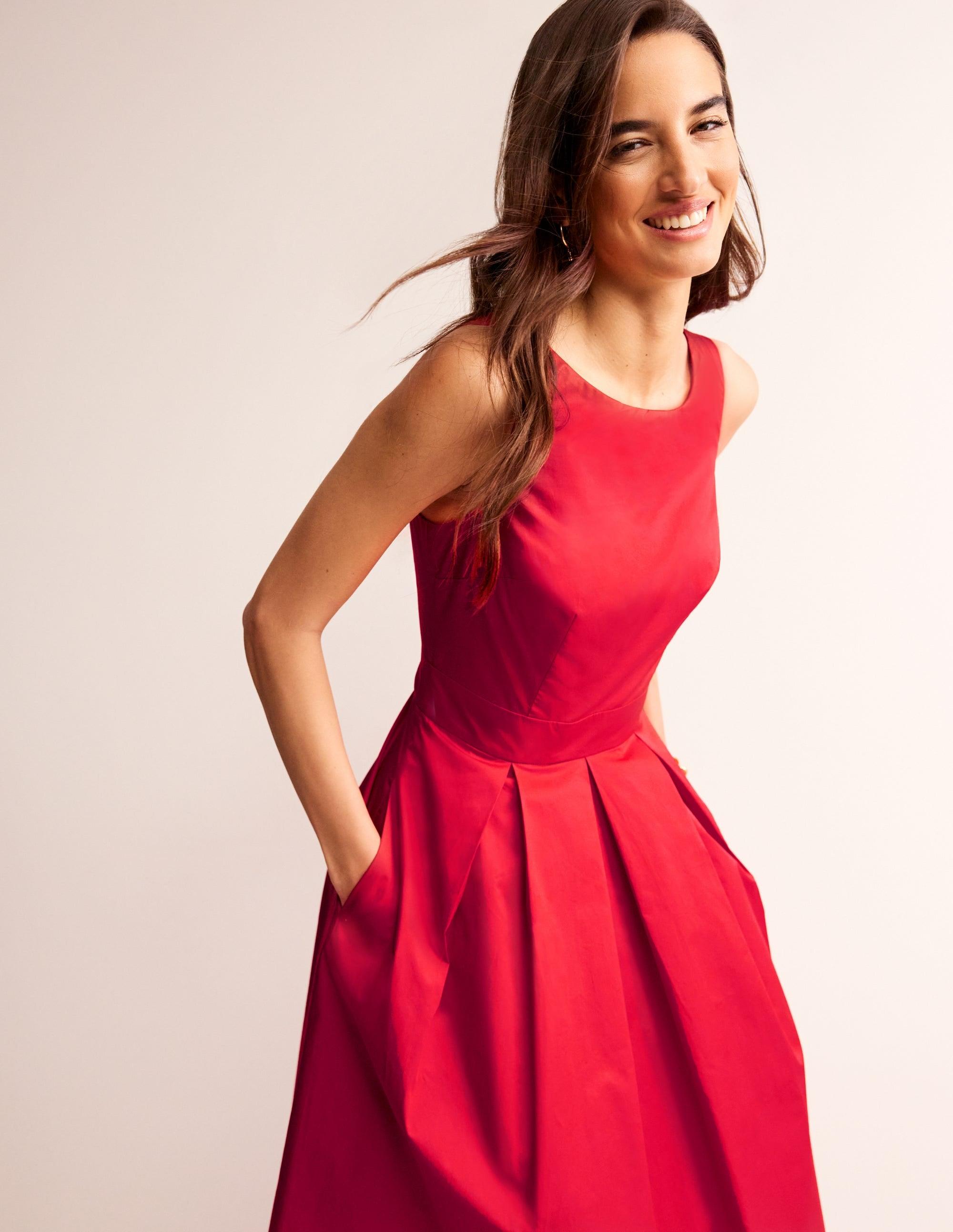 boden sleeveless pleat midi dress BODEN Sleeveless Pleat Midi Dress