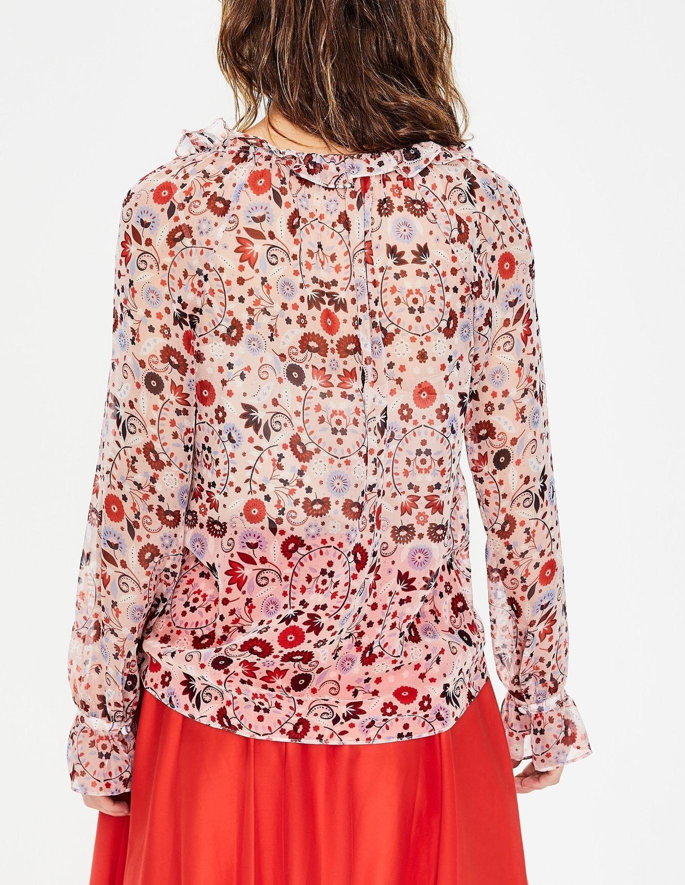 Boden Stephanie Silk Blouse Milkshake Folk Meadow in Pink - Lyst