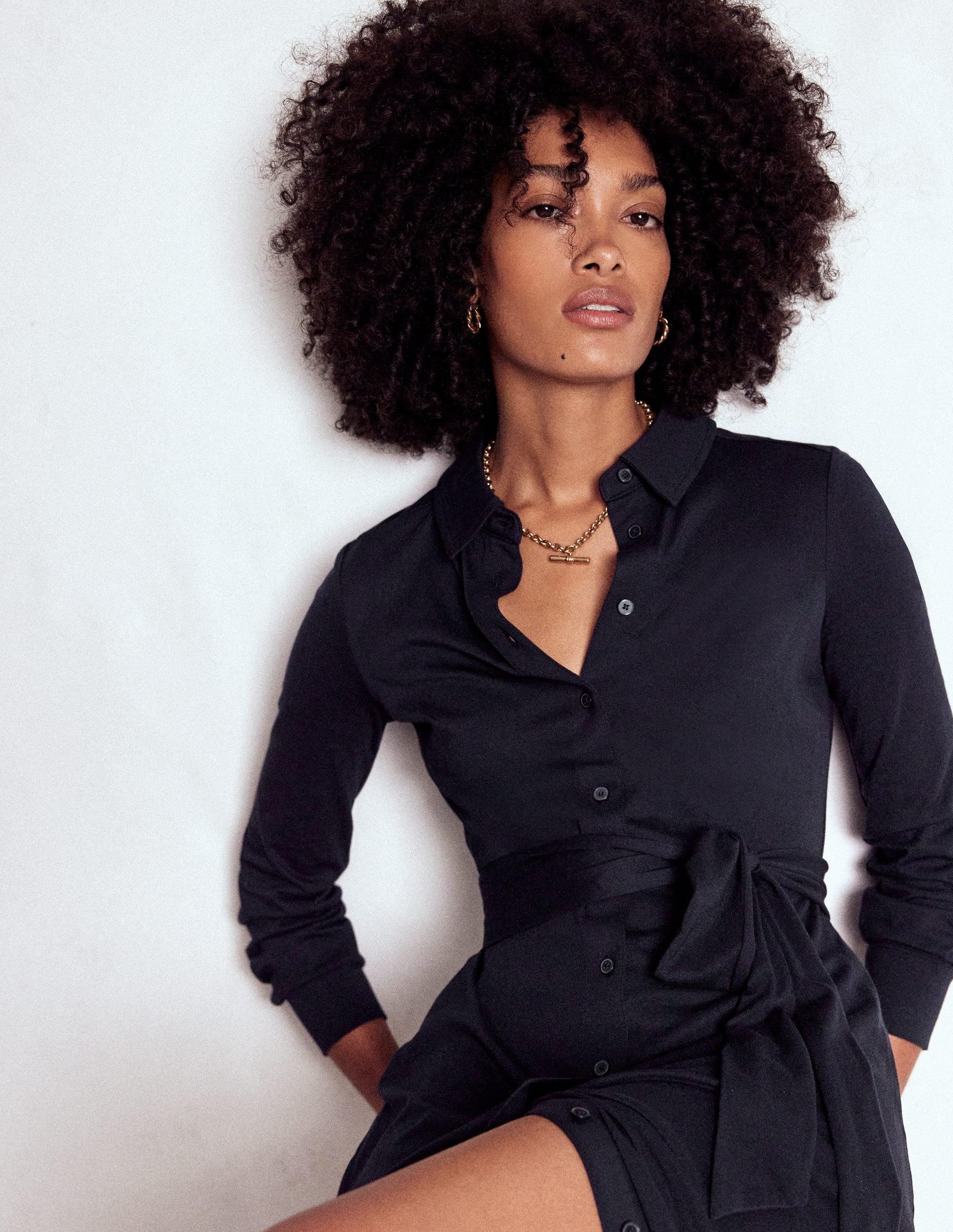 black knee length maternity dress YESFASHION Maternity Dress Long Sleeve Crew Neck A-Line Swing Knit Dre main image 0
