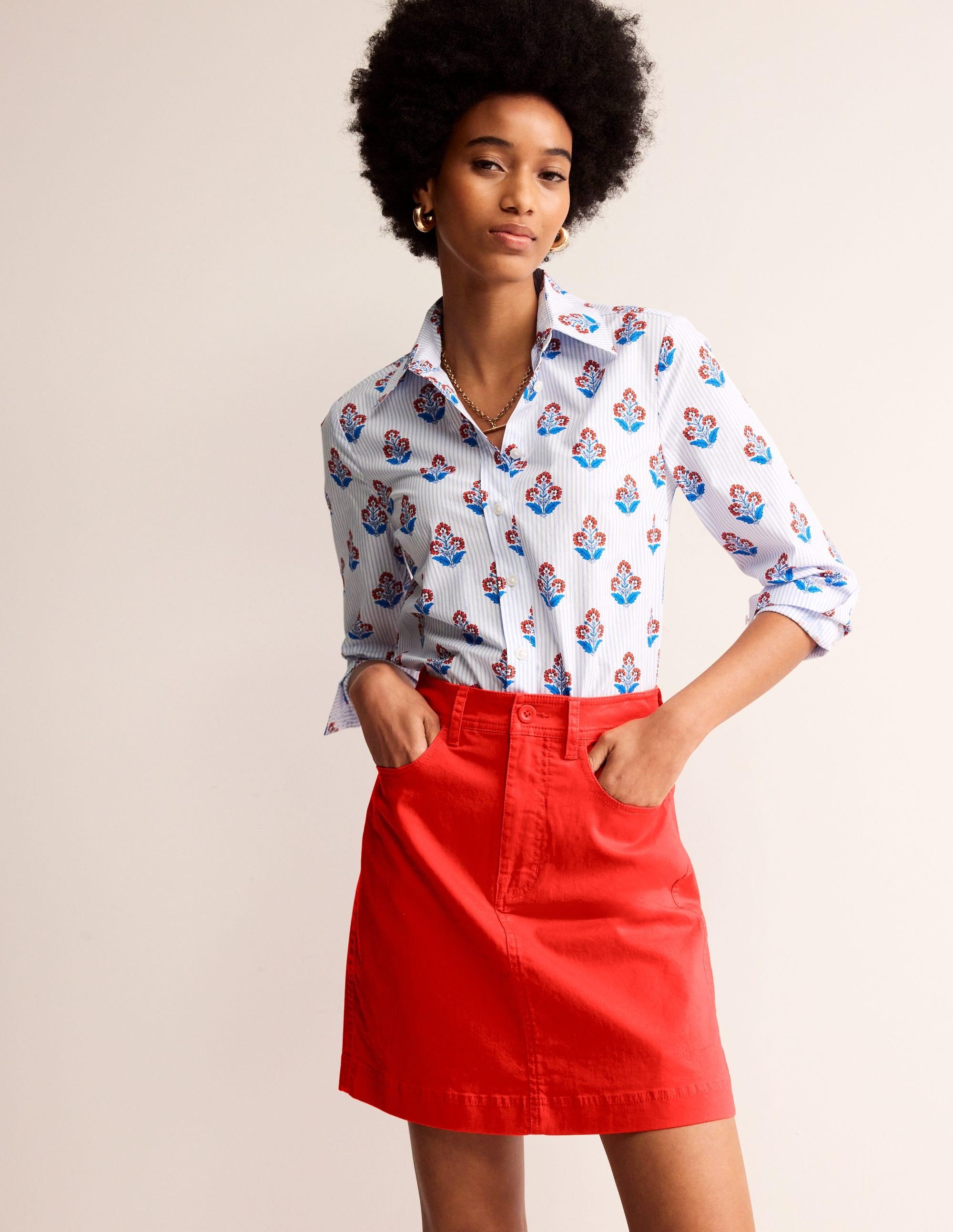Boden Nell Chino Skirtadmiral in Red Lyst UK