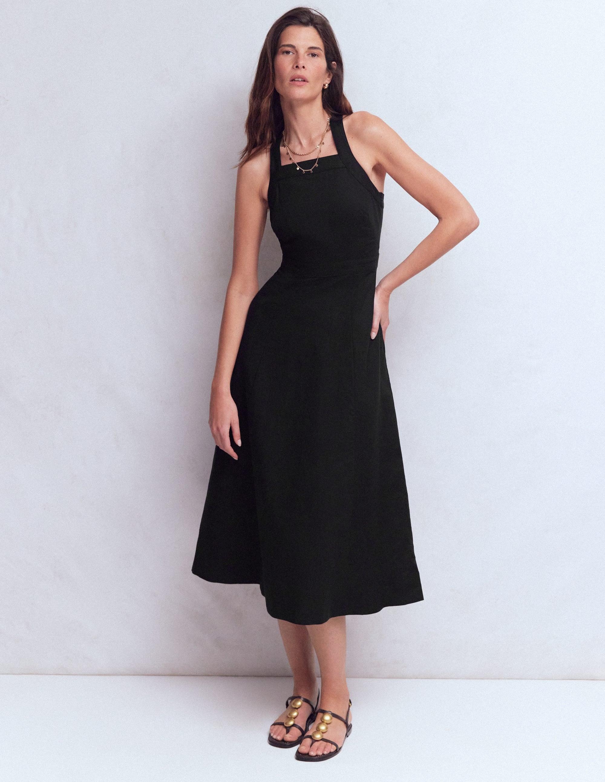 boden square neck midi dress Boden Women's Square Neck Occasion Dress in White