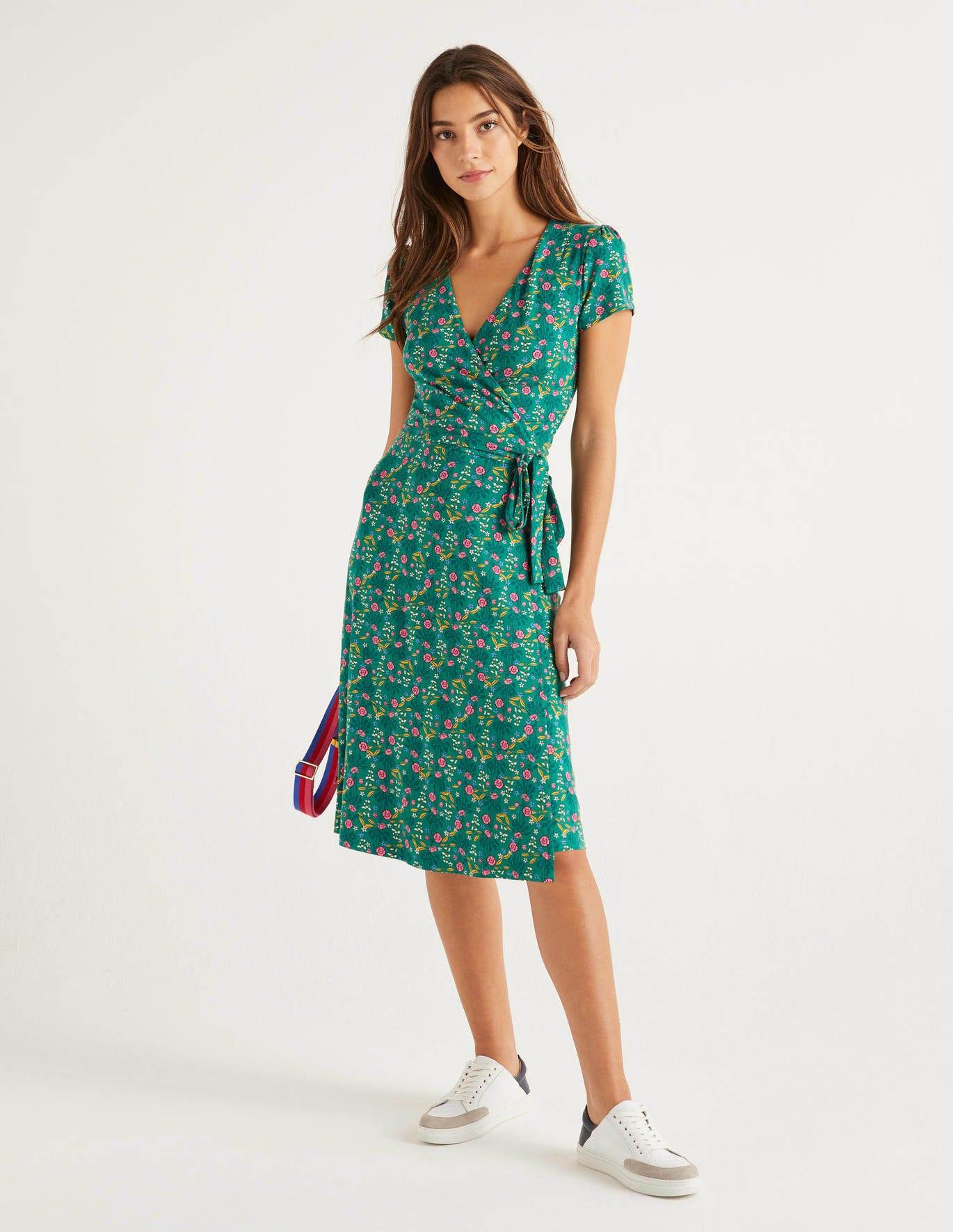 Boden Synthetic Summer Wrap Dress Forest, Garden Charm in Green | Lyst