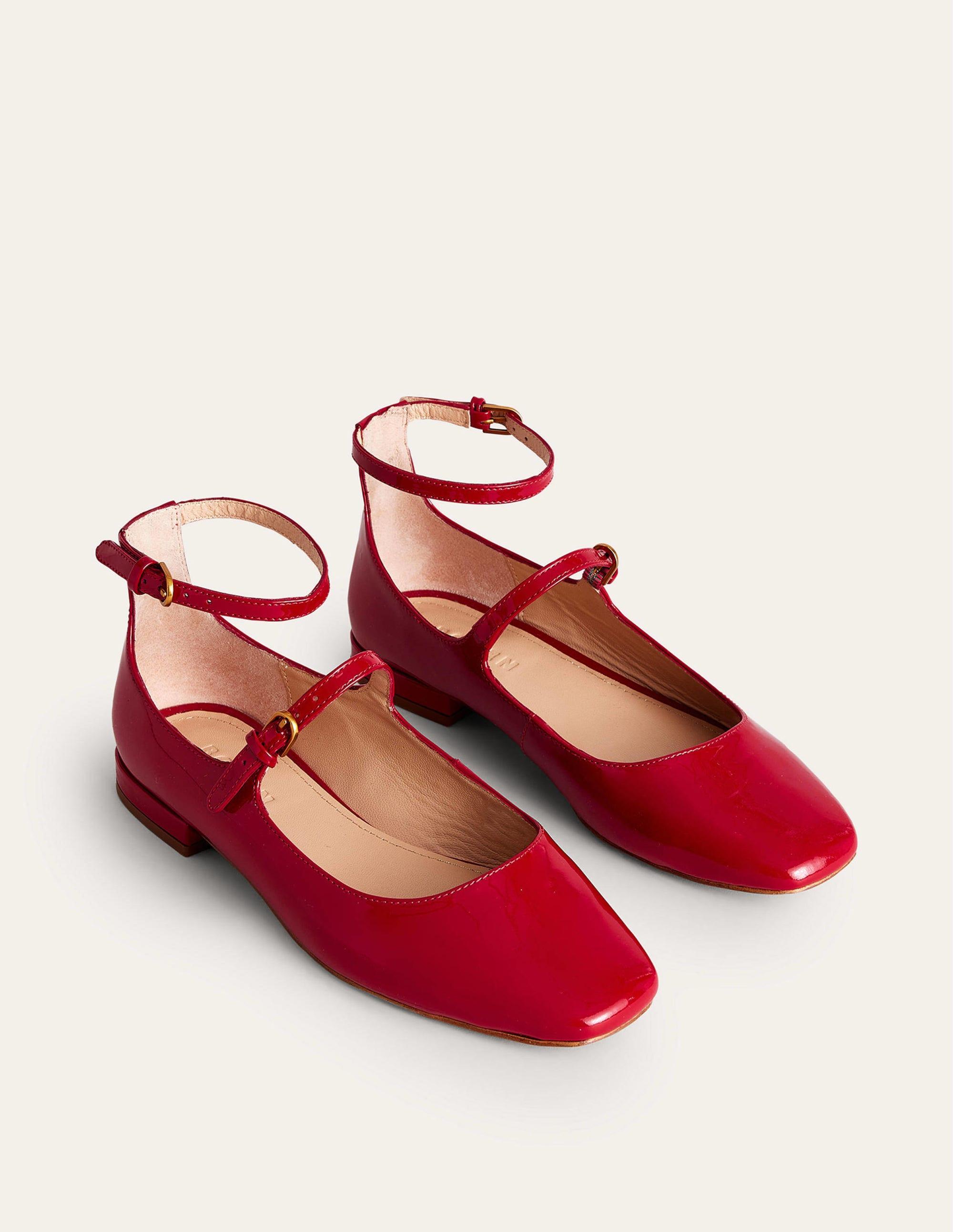 Ballet Flats Boden Red Shoes Boden Double-strap Mary Jane Shoes In