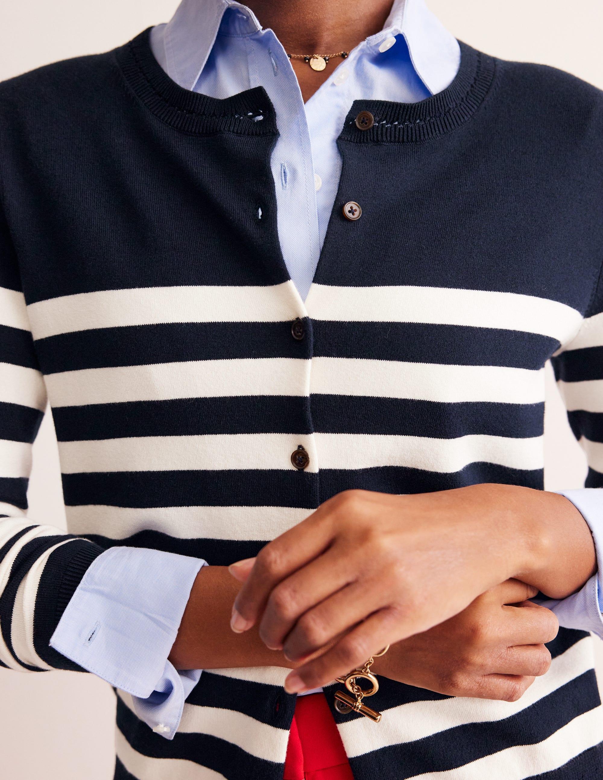 Boden Catriona Cardigan Aus Baumwolle-Französisches/Naturweiß